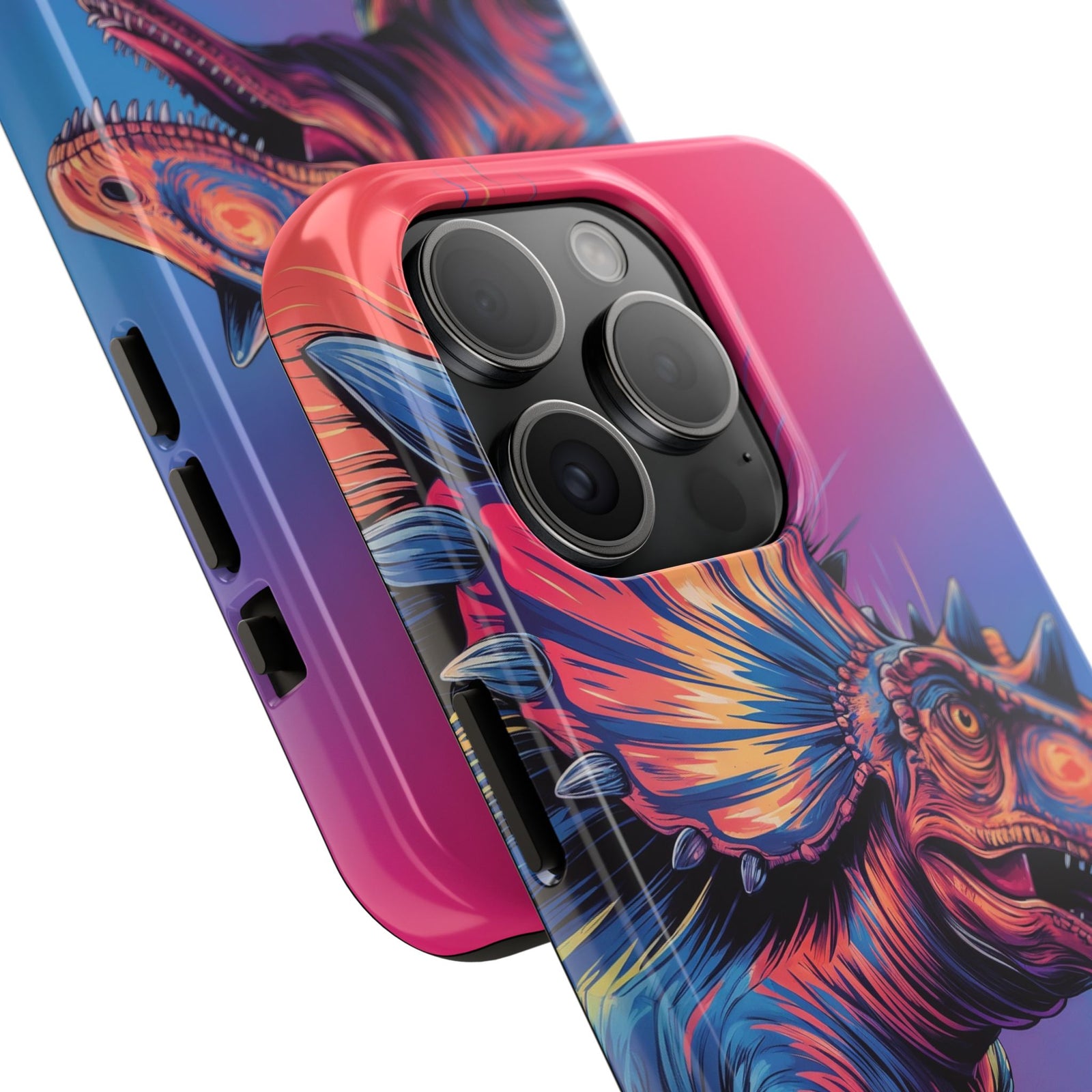 Styracosaurus Neon Roar - Dinosaur Phone Case