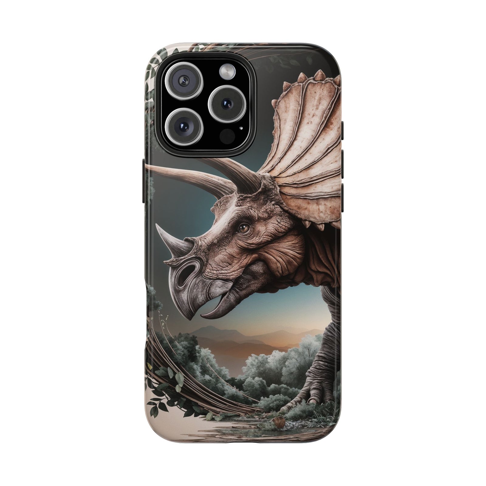 Triceratops Wilderness Adventure - Dinosaur Phone Case