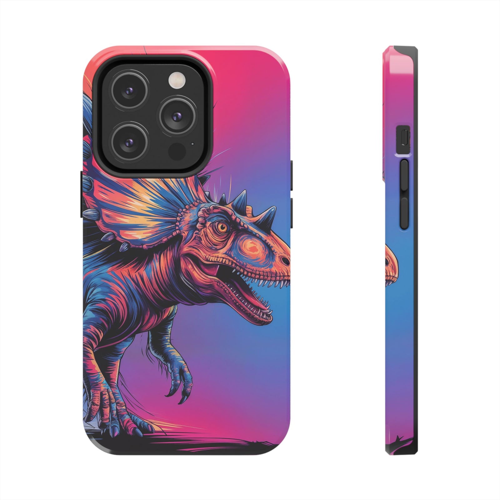 Styracosaurus Neon Roar - Dinosaur Phone Case