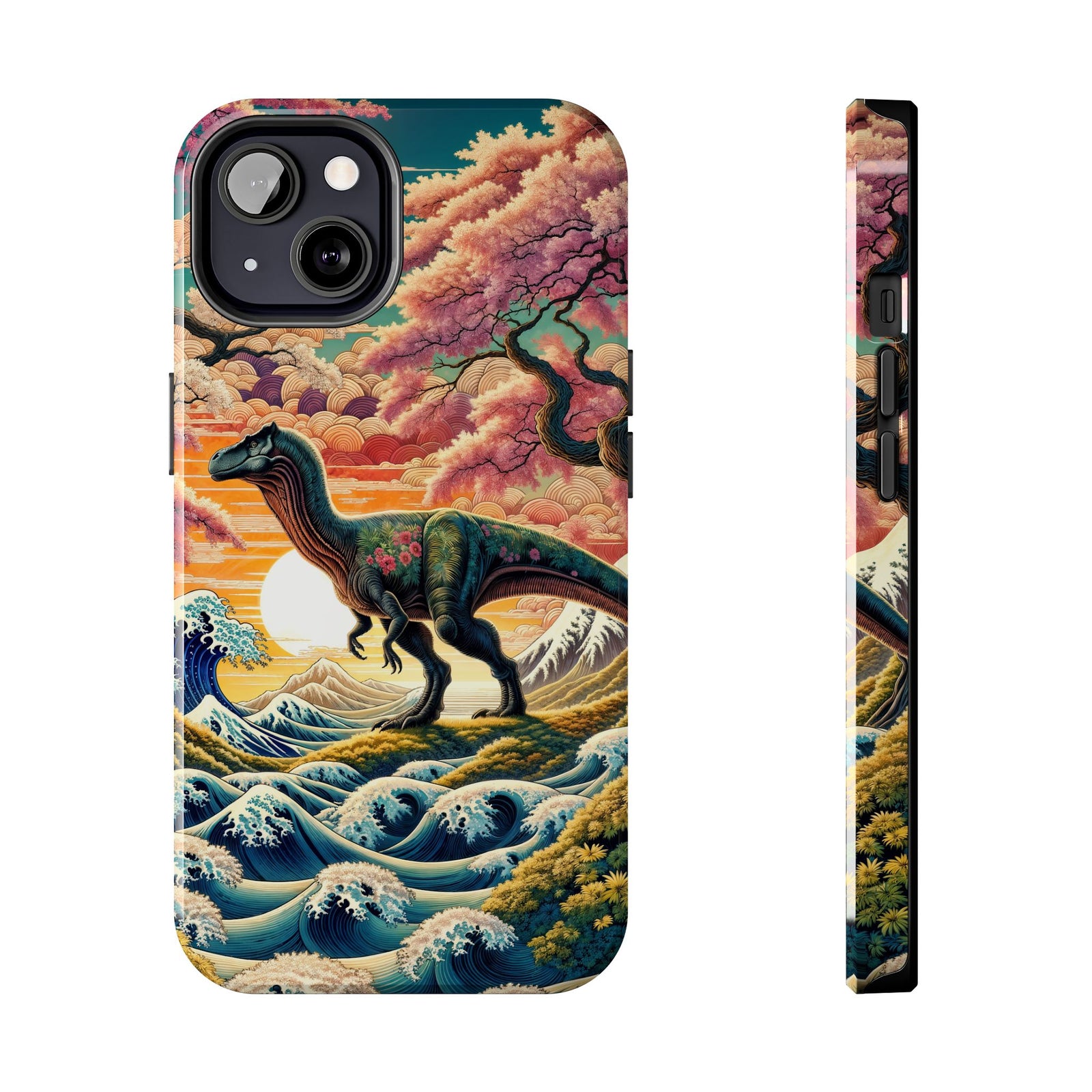 Dino Zen Waves - Dinosaur Phone Case