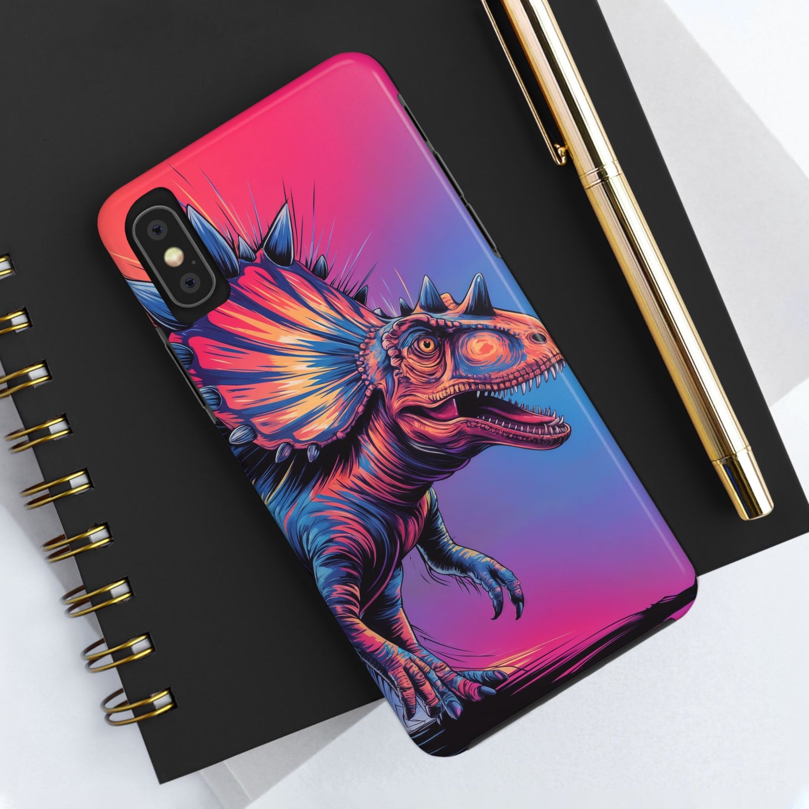 Styracosaurus Neon Roar - Dinosaur Phone Case