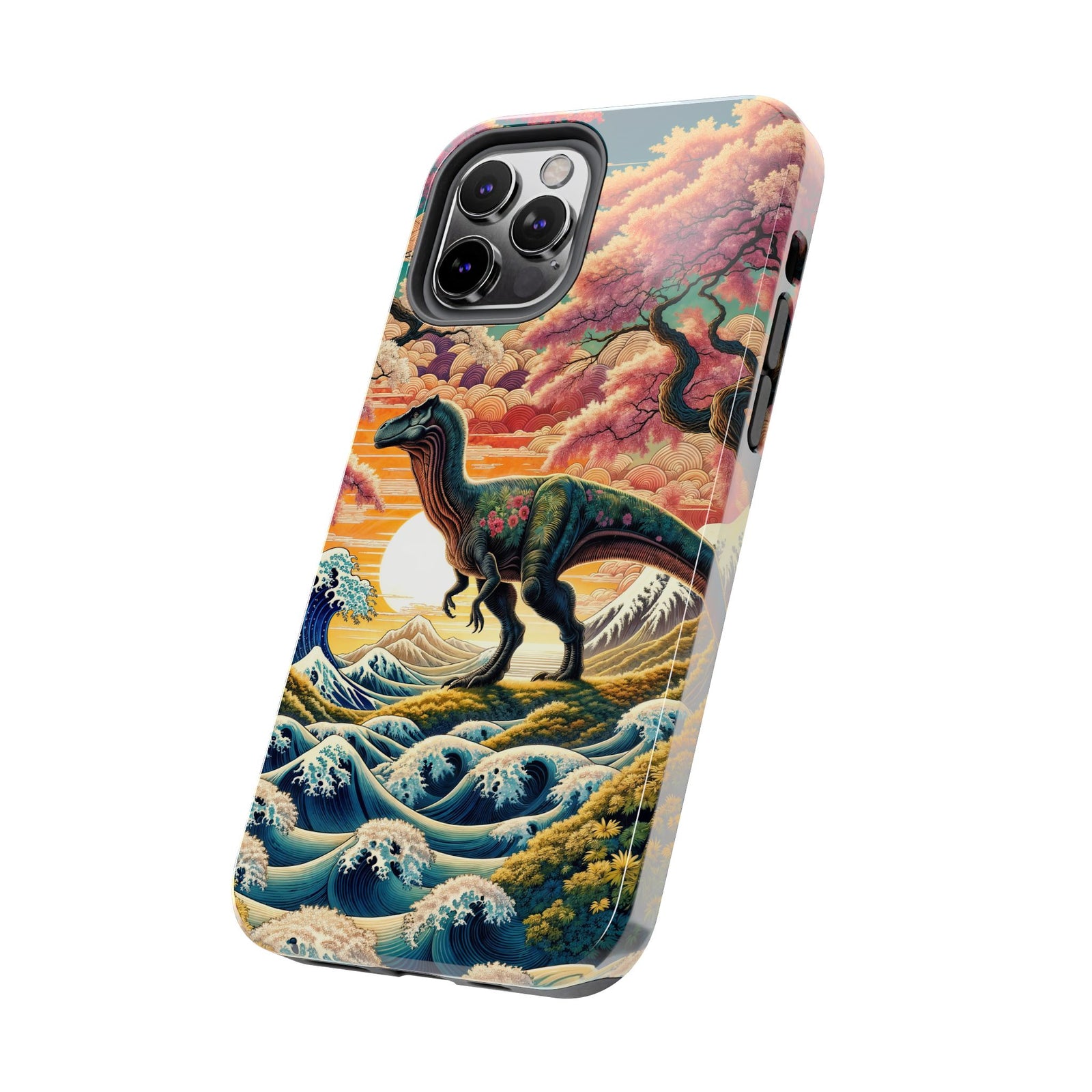 Dino Zen Waves - Dinosaur Phone Case