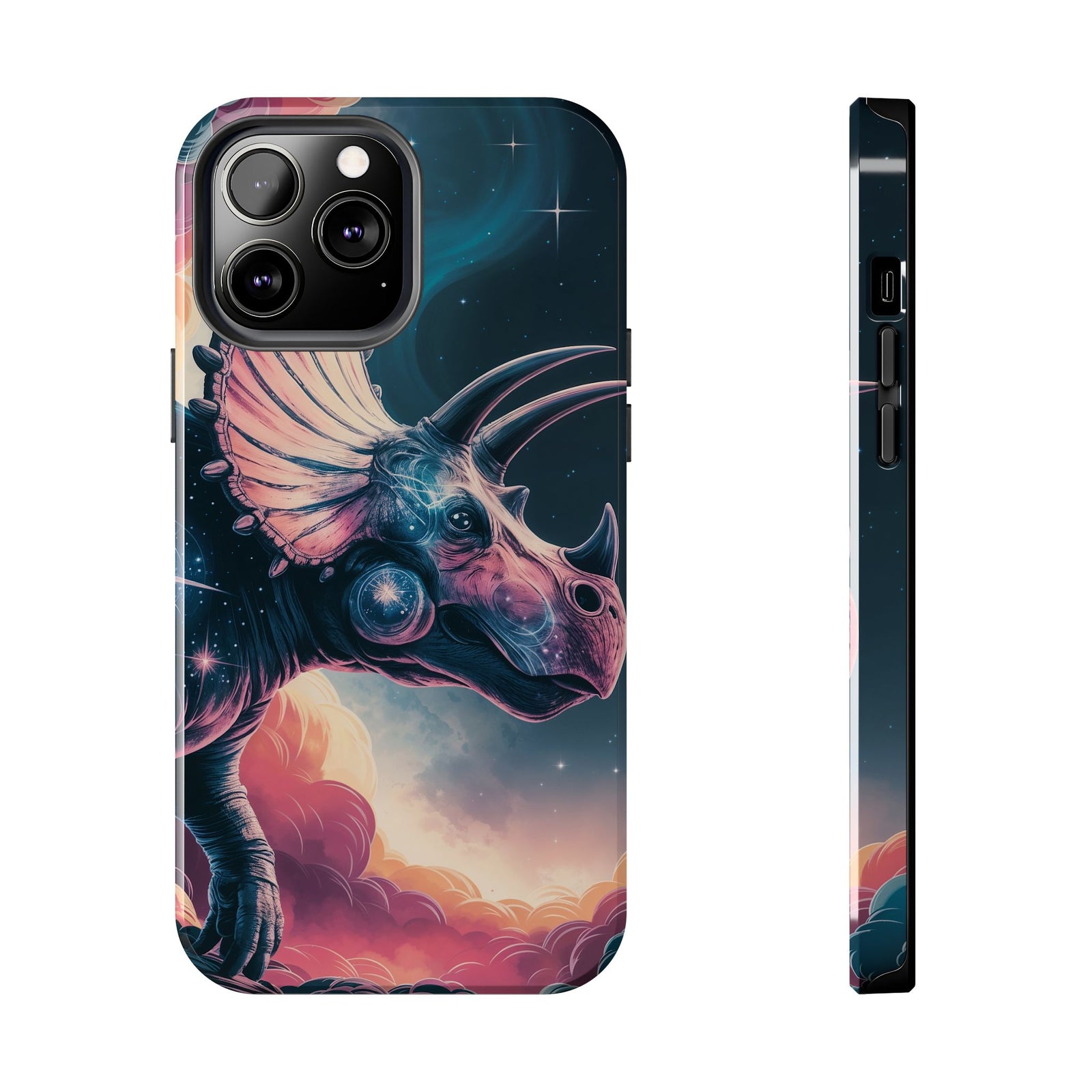Triceratops Cosmic Adventure - Dinosaur Phone Case