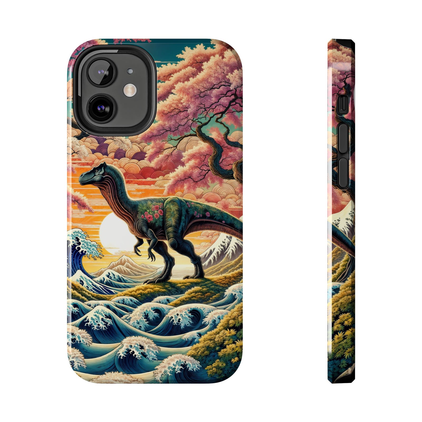 Dino Zen Waves - Dinosaur Phone Case