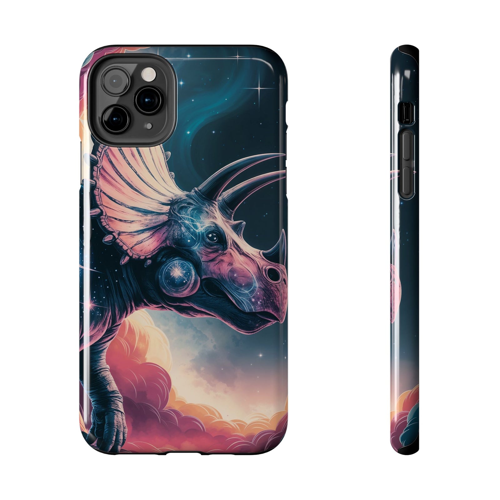Triceratops Cosmic Adventure - Dinosaur Phone Case