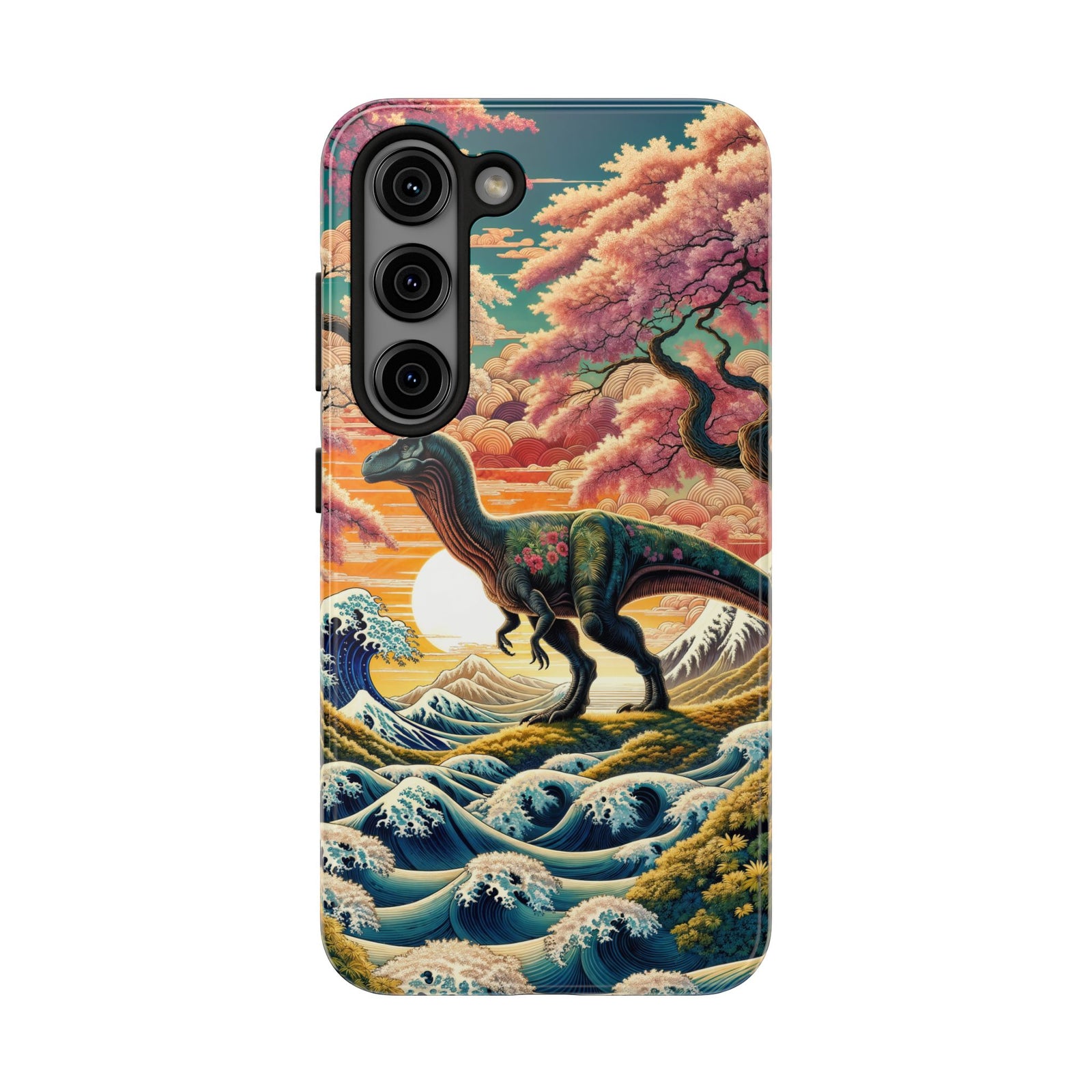 Dino Zen Waves - Dinosaur Phone Case