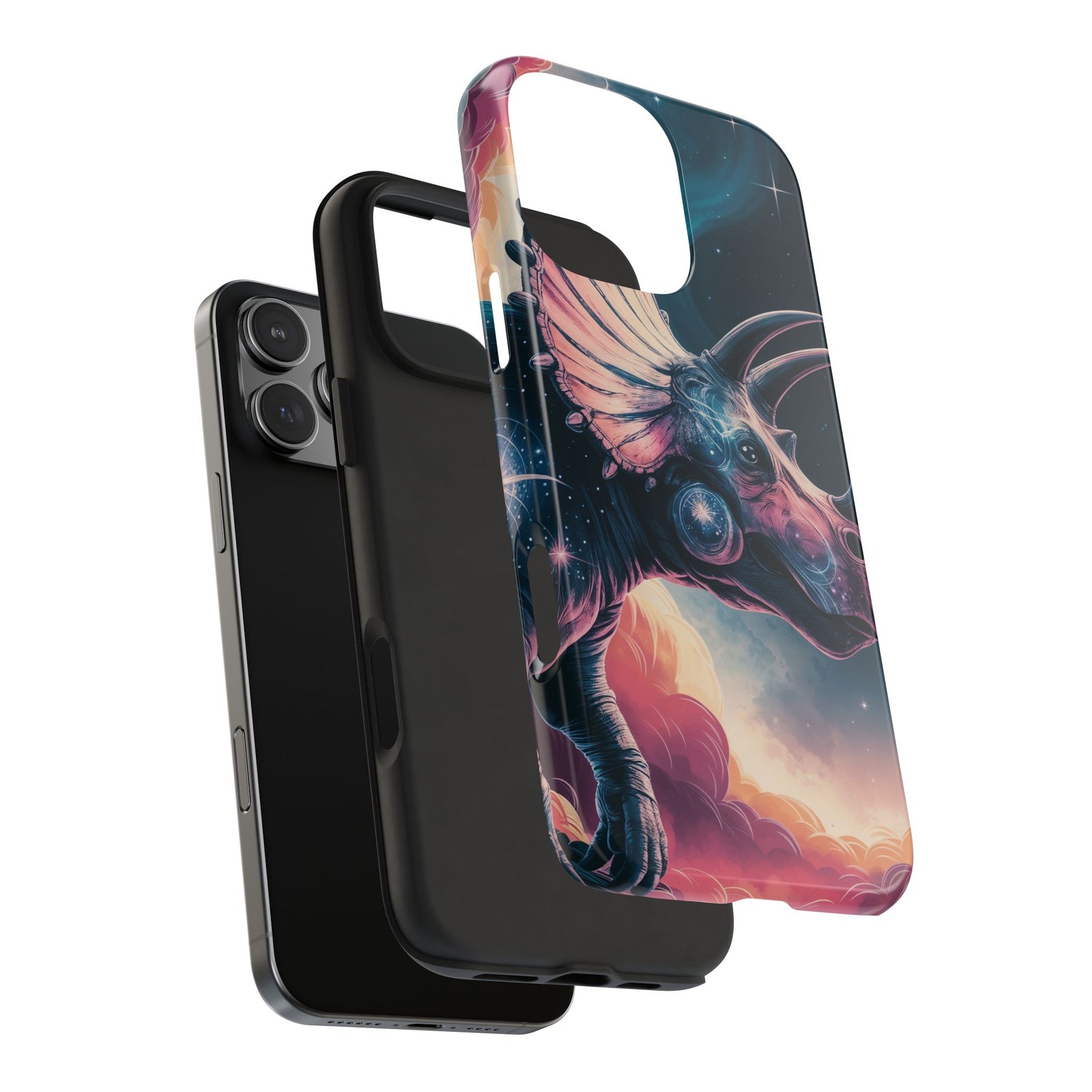 Triceratops Cosmic Adventure - Dinosaur Phone Case
