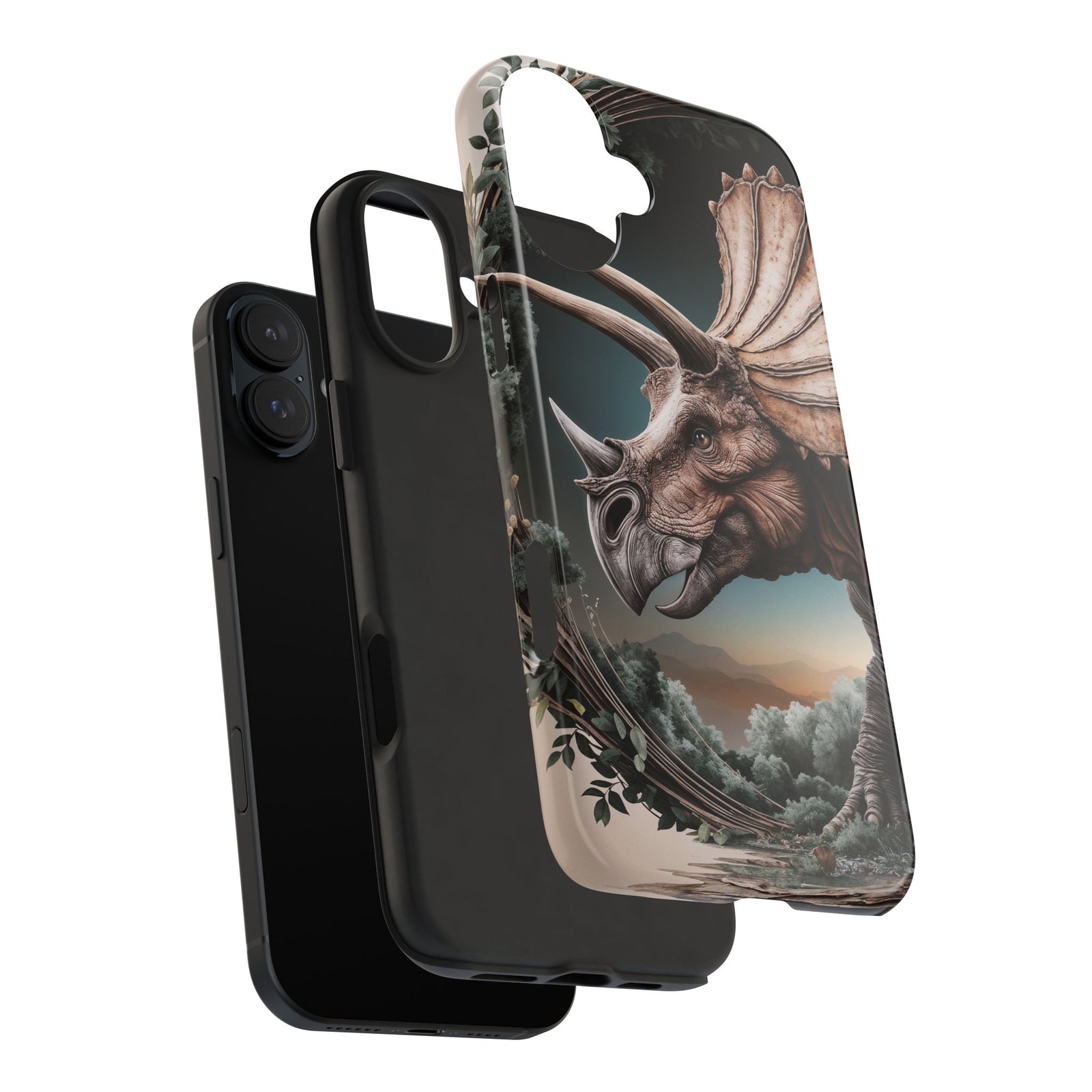 Triceratops Wilderness Adventure - Dinosaur Phone Case