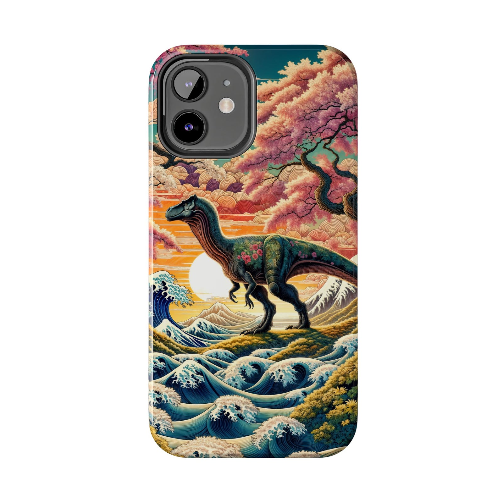 Dino Zen Waves - Dinosaur Phone Case