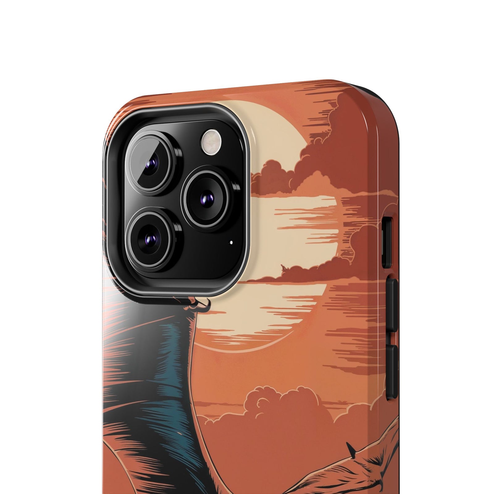 Sunset Pterodactyl Adventure - Dinosaur Phone Case