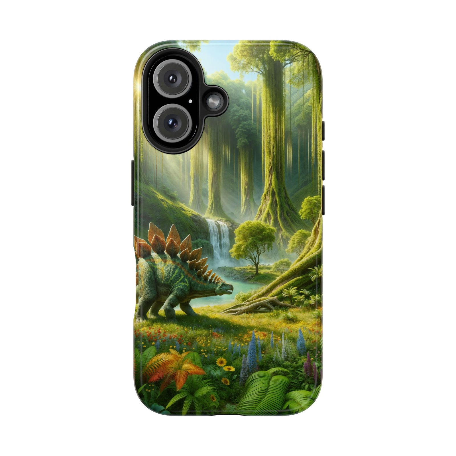 Stegosaurus Paradise Adventure - Dinosaur Phone Case