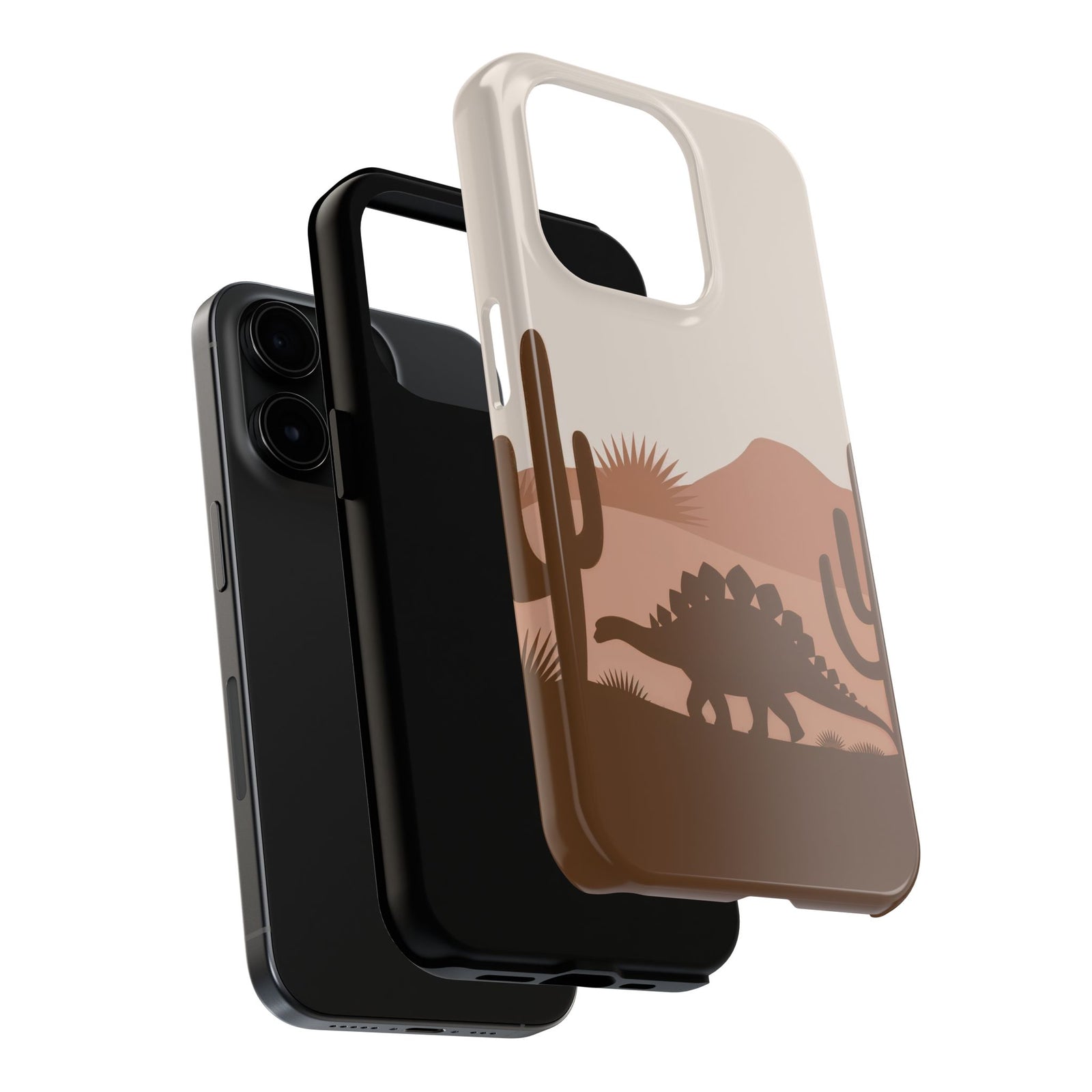 Desert Dino Silhouette - Dinosaur Phone Case