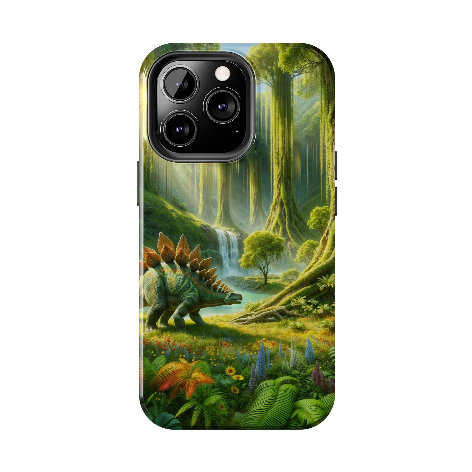 Stegosaurus Paradise Adventure - Dinosaur Phone Case