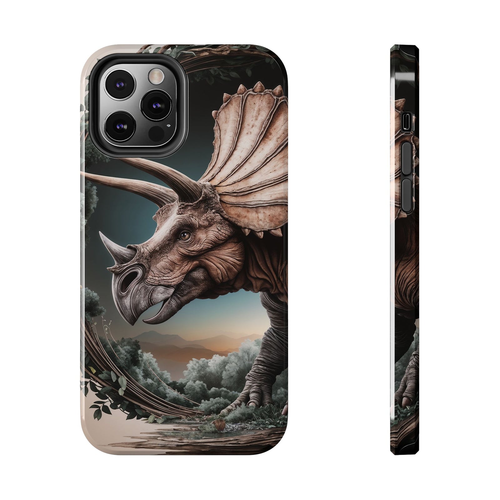 Triceratops Wilderness Adventure - Dinosaur Phone Case