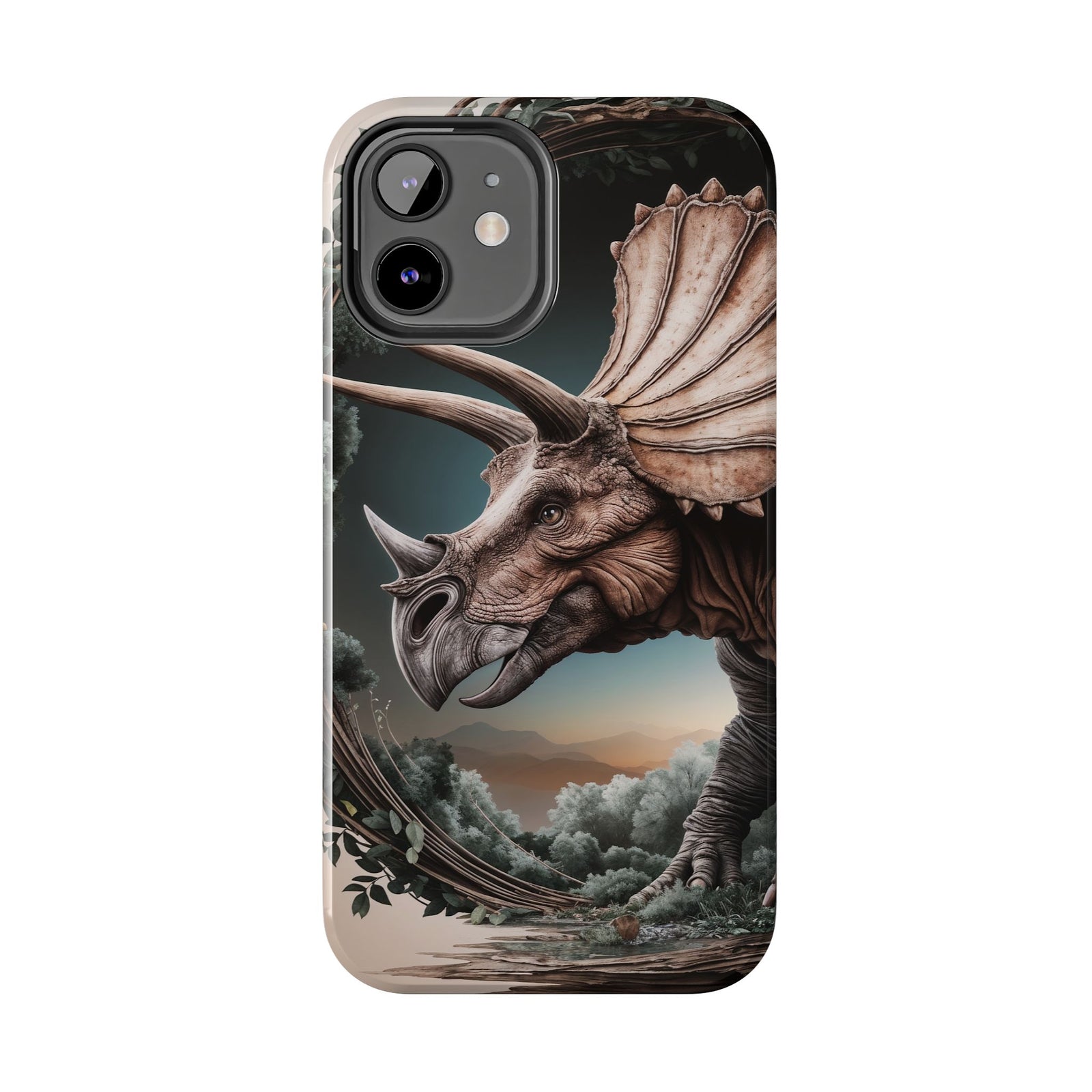Triceratops Wilderness Adventure - Dinosaur Phone Case