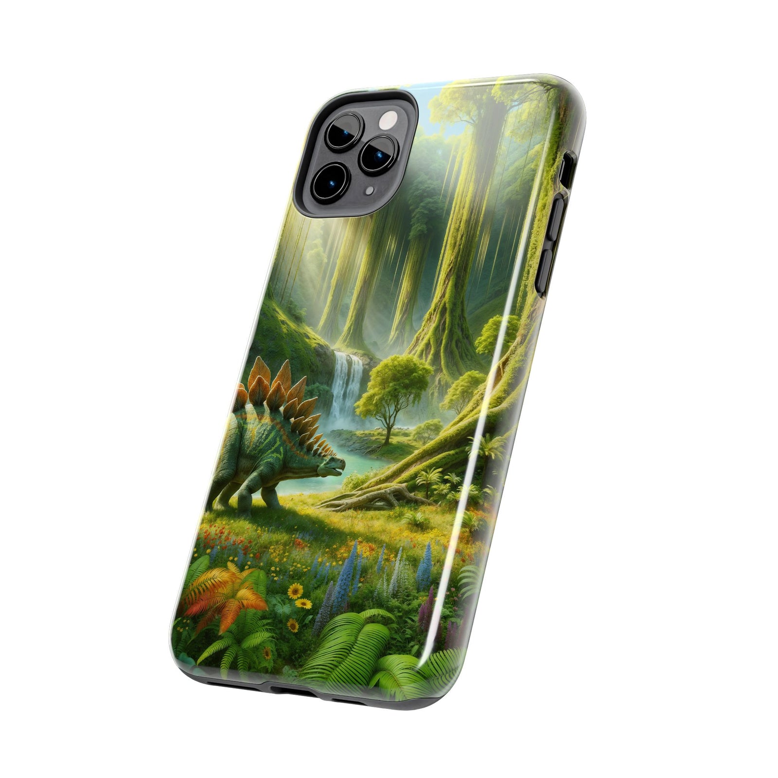 Stegosaurus Paradise Adventure - Dinosaur Phone Case