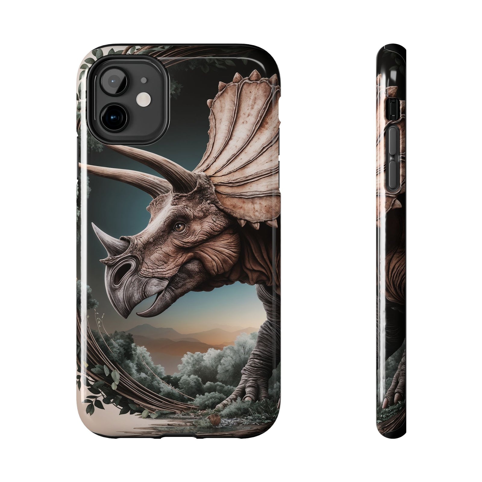Triceratops Wilderness Adventure - Dinosaur Phone Case