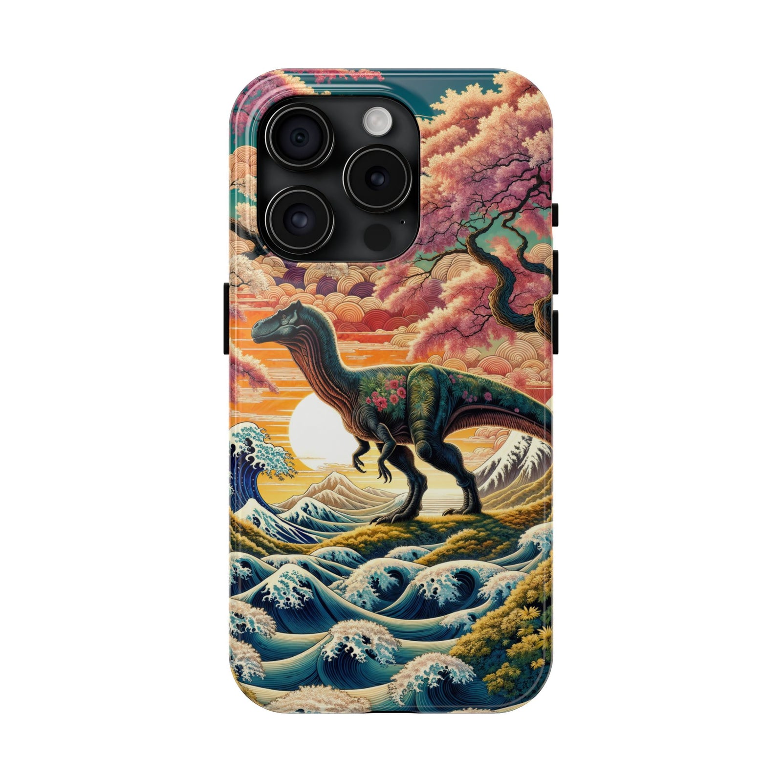 Dino Zen Waves - Dinosaur Phone Case