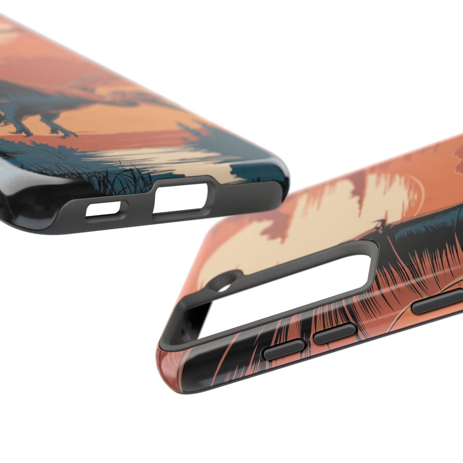 Sunset Pterodactyl Adventure - Dinosaur Phone Case