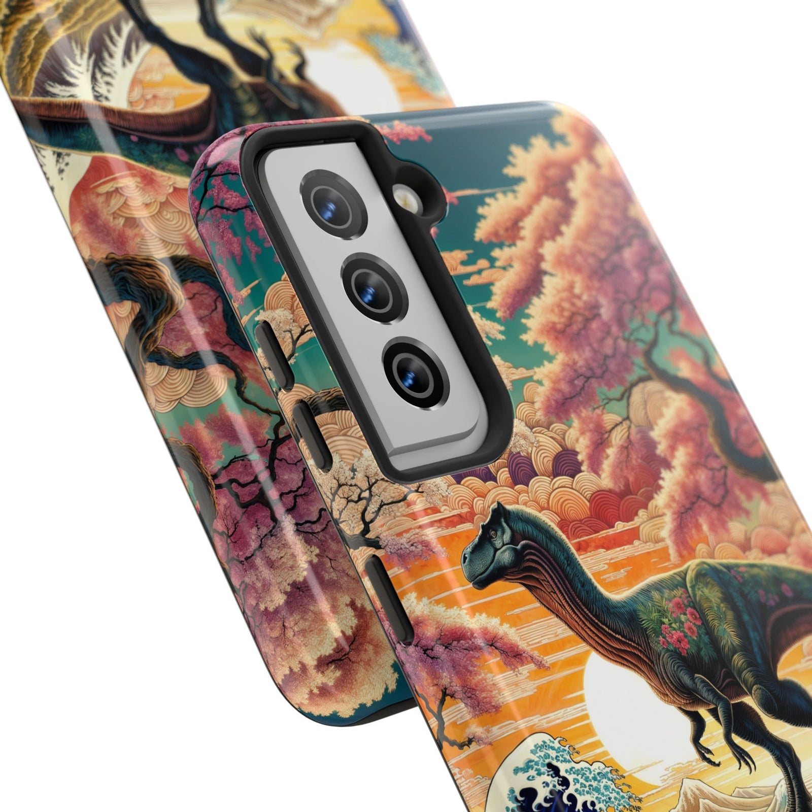 Dino Zen Waves - Dinosaur Phone Case