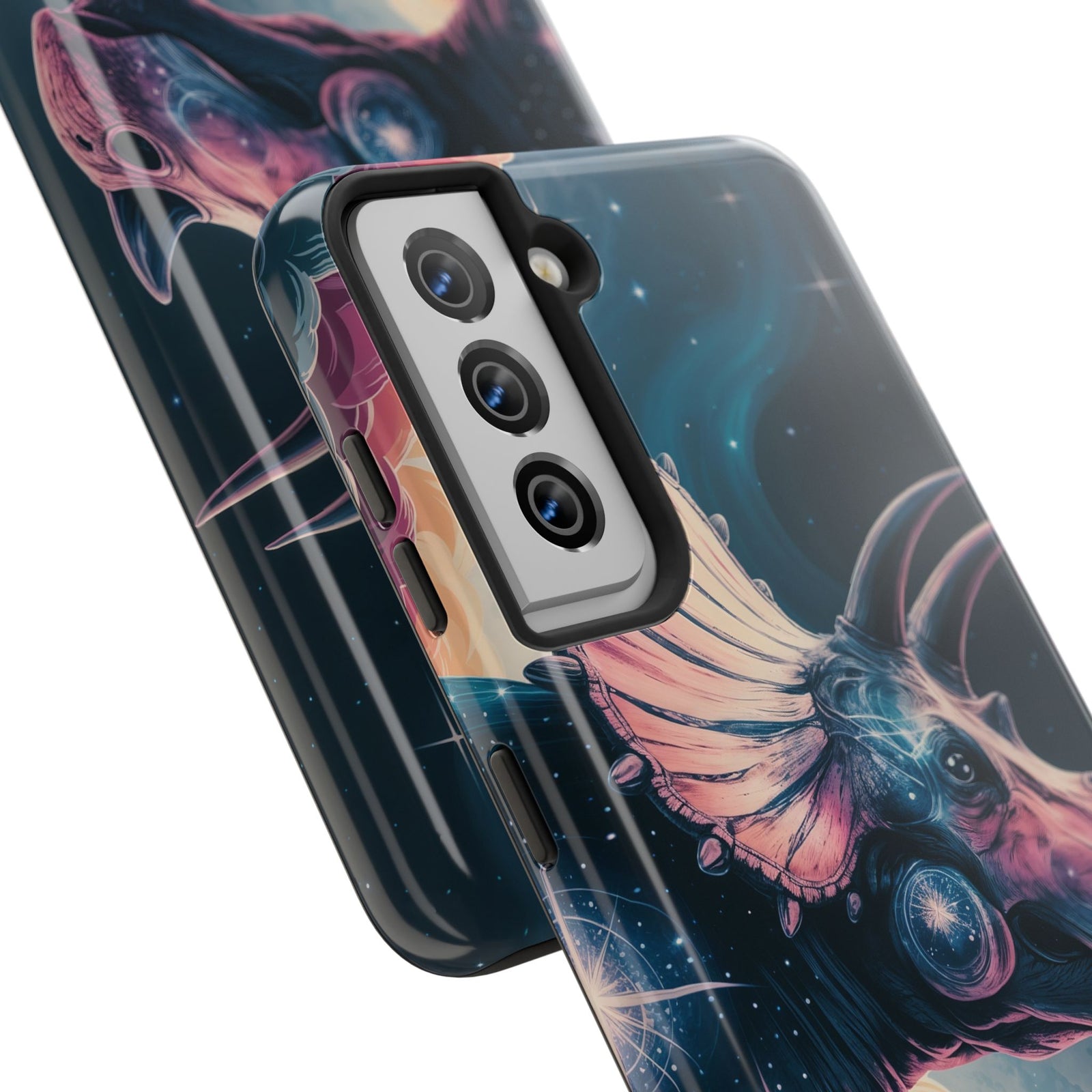 Triceratops Cosmic Adventure - Dinosaur Phone Case