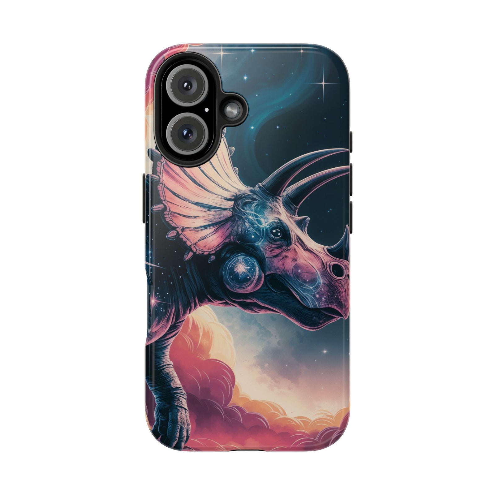 Triceratops Cosmic Adventure - Dinosaur Phone Case