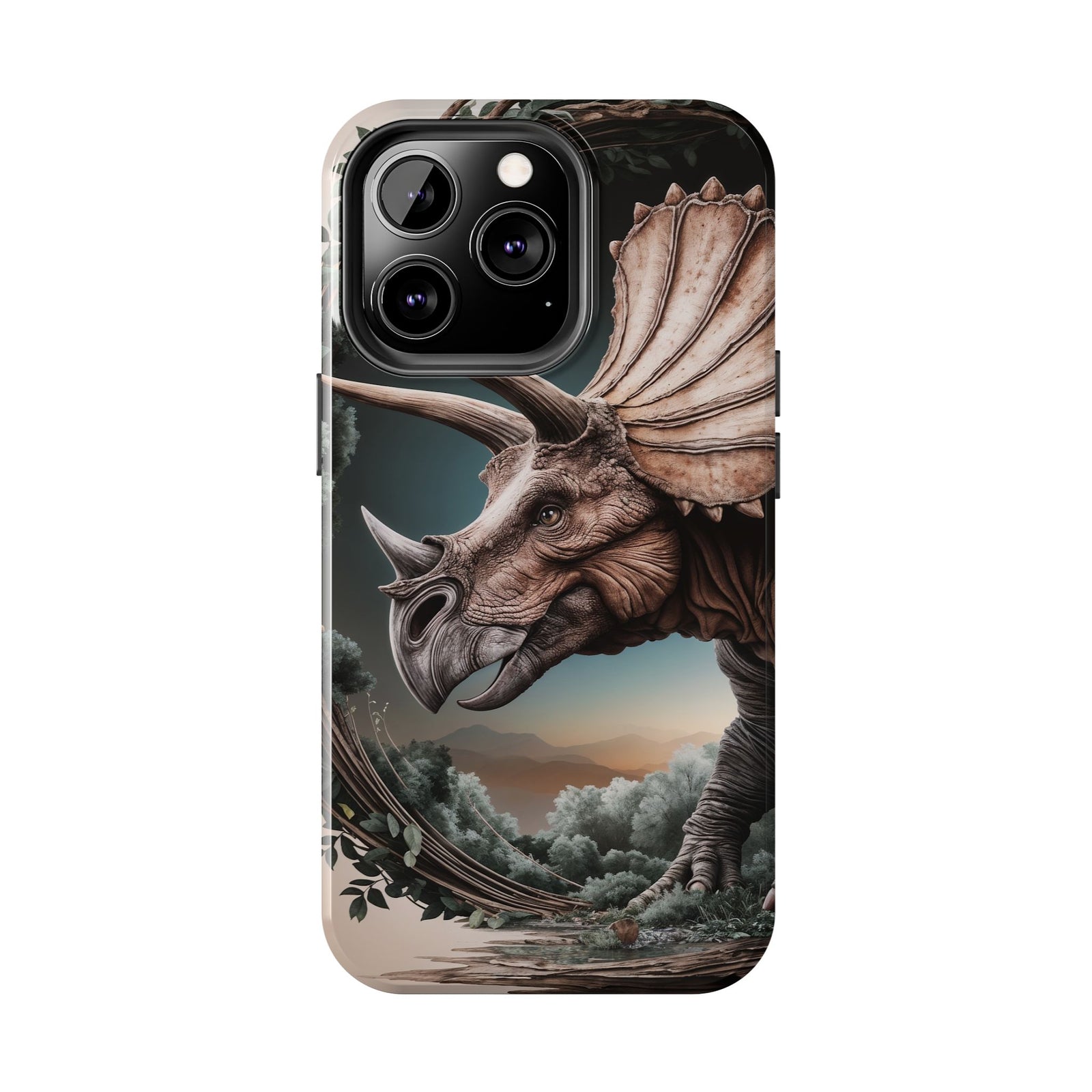 Triceratops Wilderness Adventure - Dinosaur Phone Case