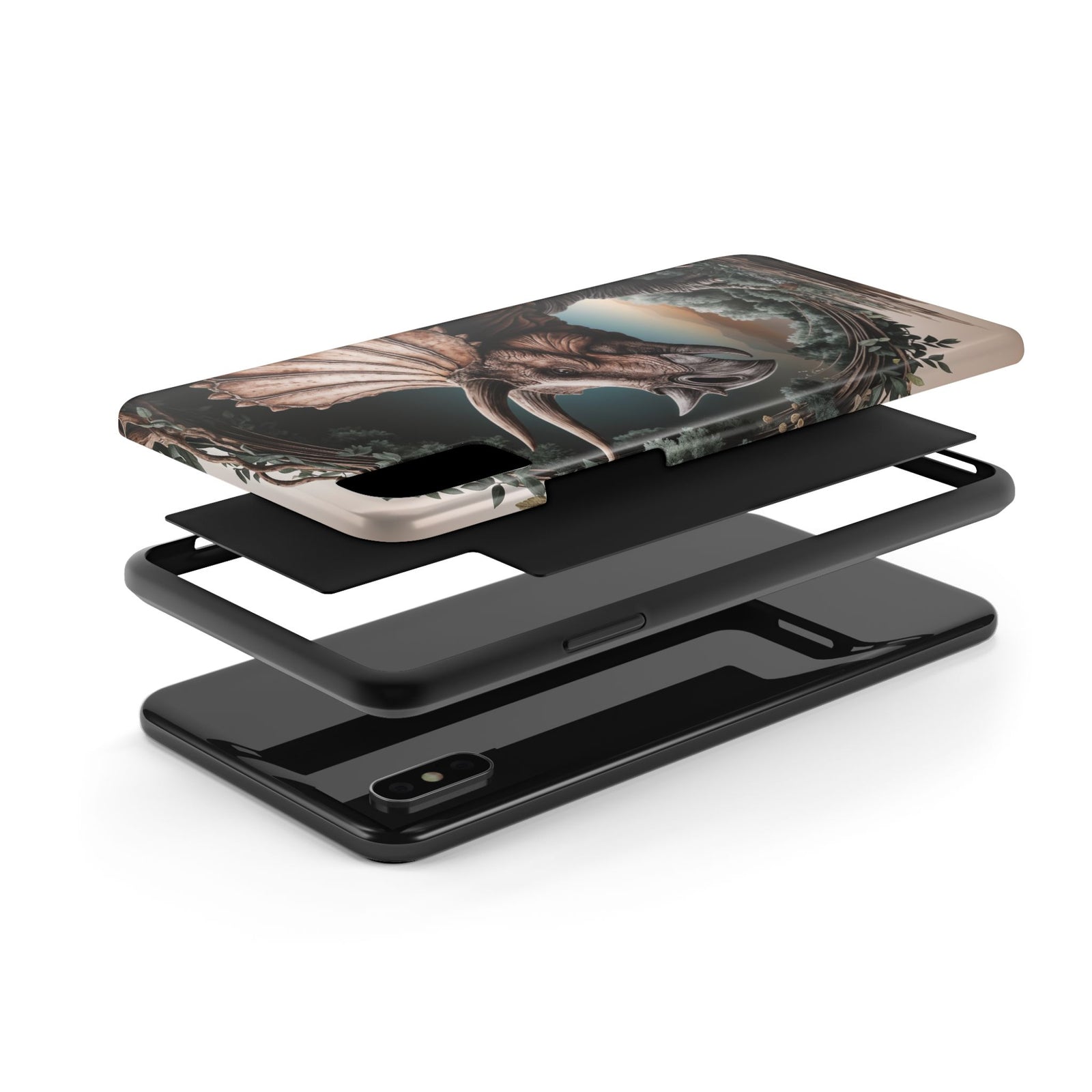 Triceratops Wilderness Adventure - Dinosaur Phone Case