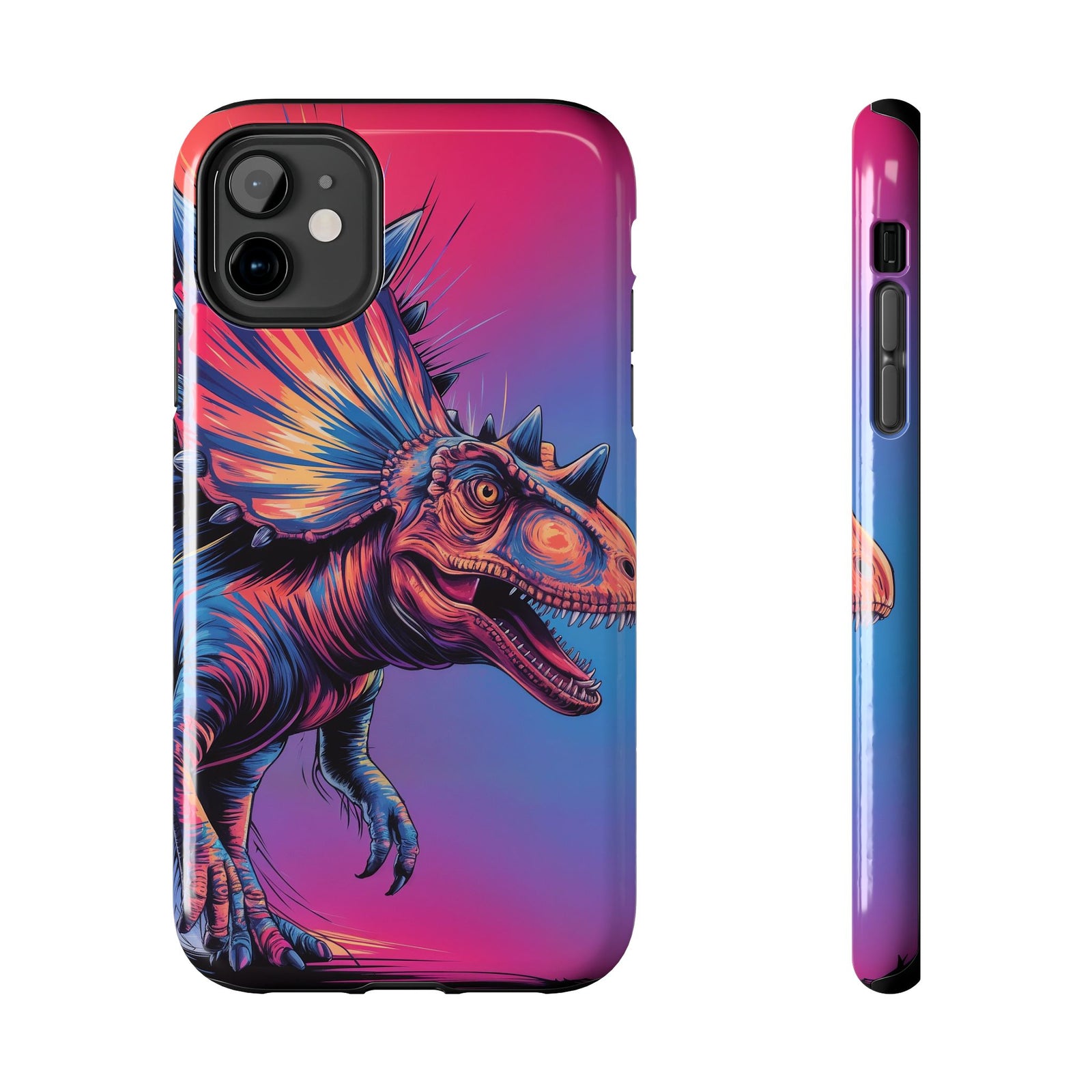 Styracosaurus Neon Roar - Dinosaur Phone Case