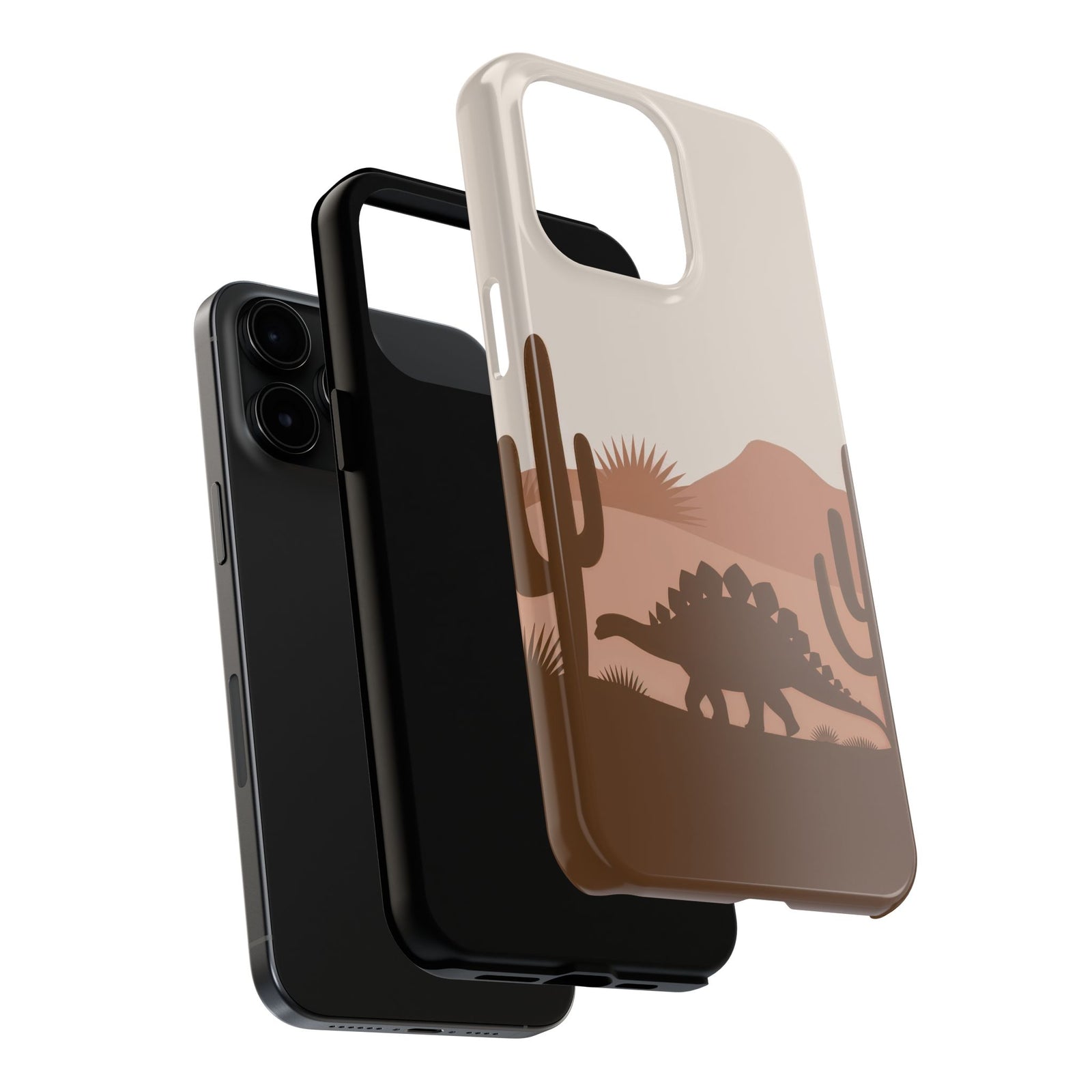 Desert Dino Silhouette - Dinosaur Phone Case