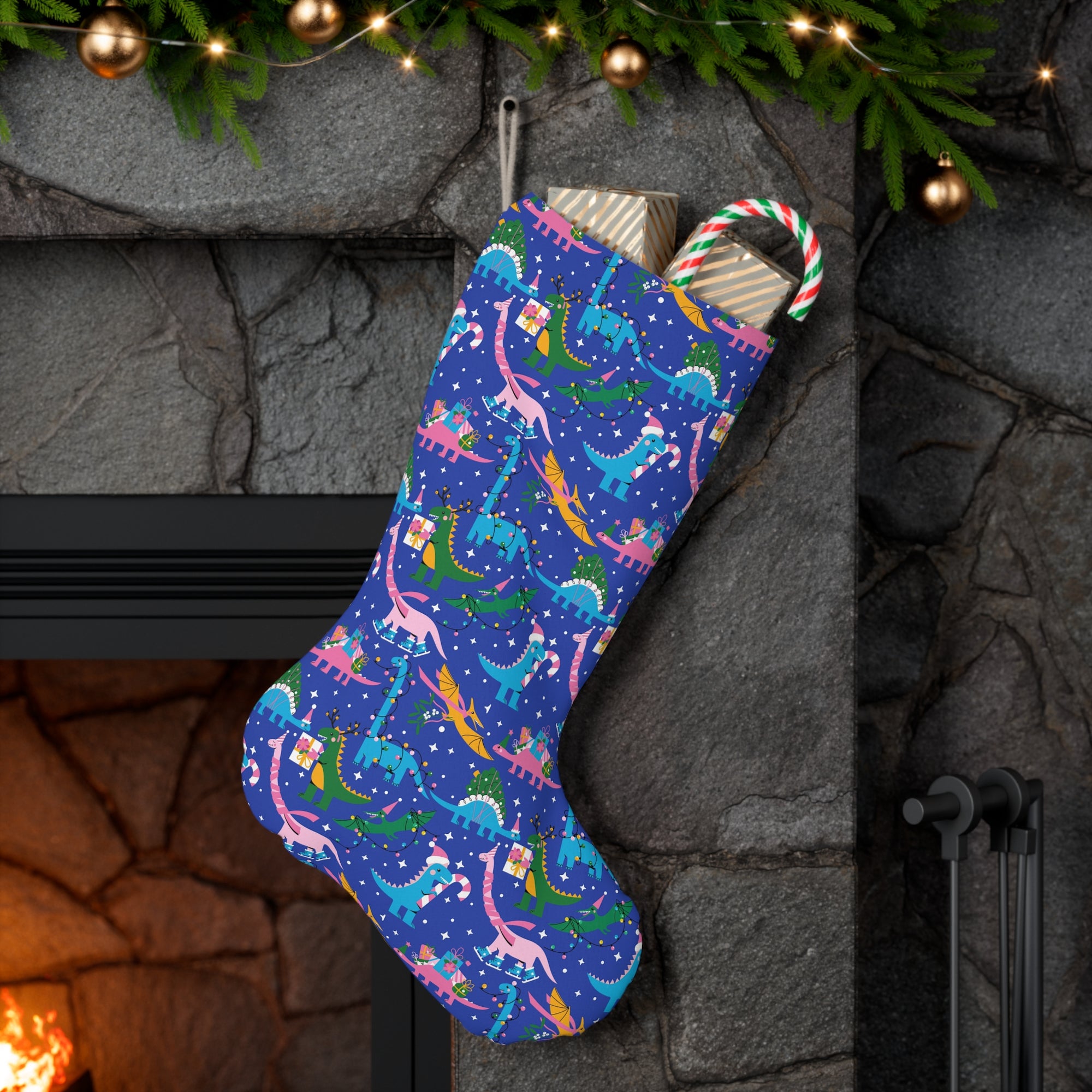 Cute Dino Christmas - Dinosaur Stocking