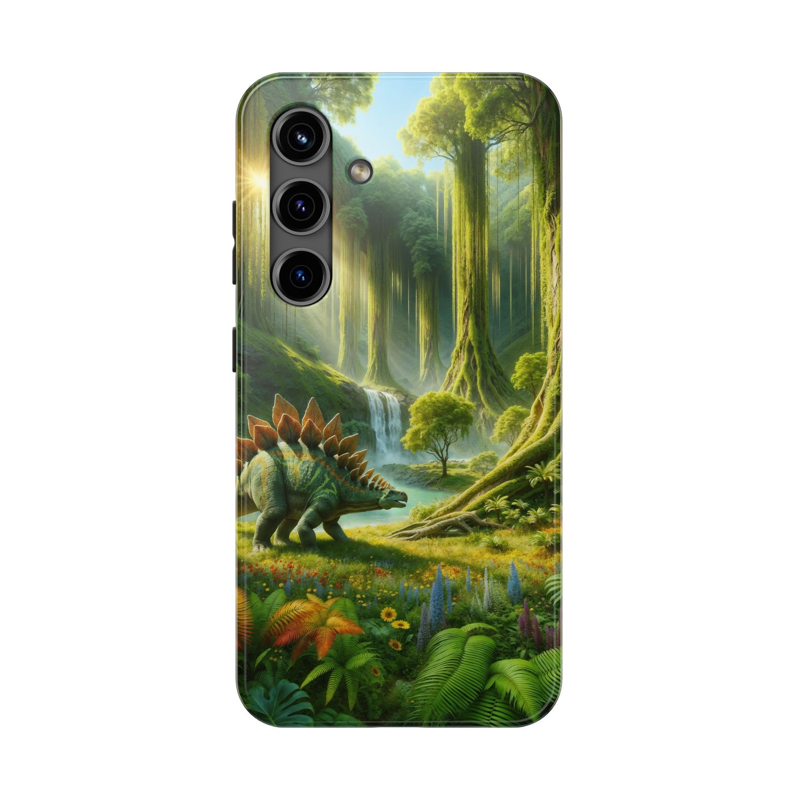 Stegosaurus Paradise Adventure - Dinosaur Phone Case