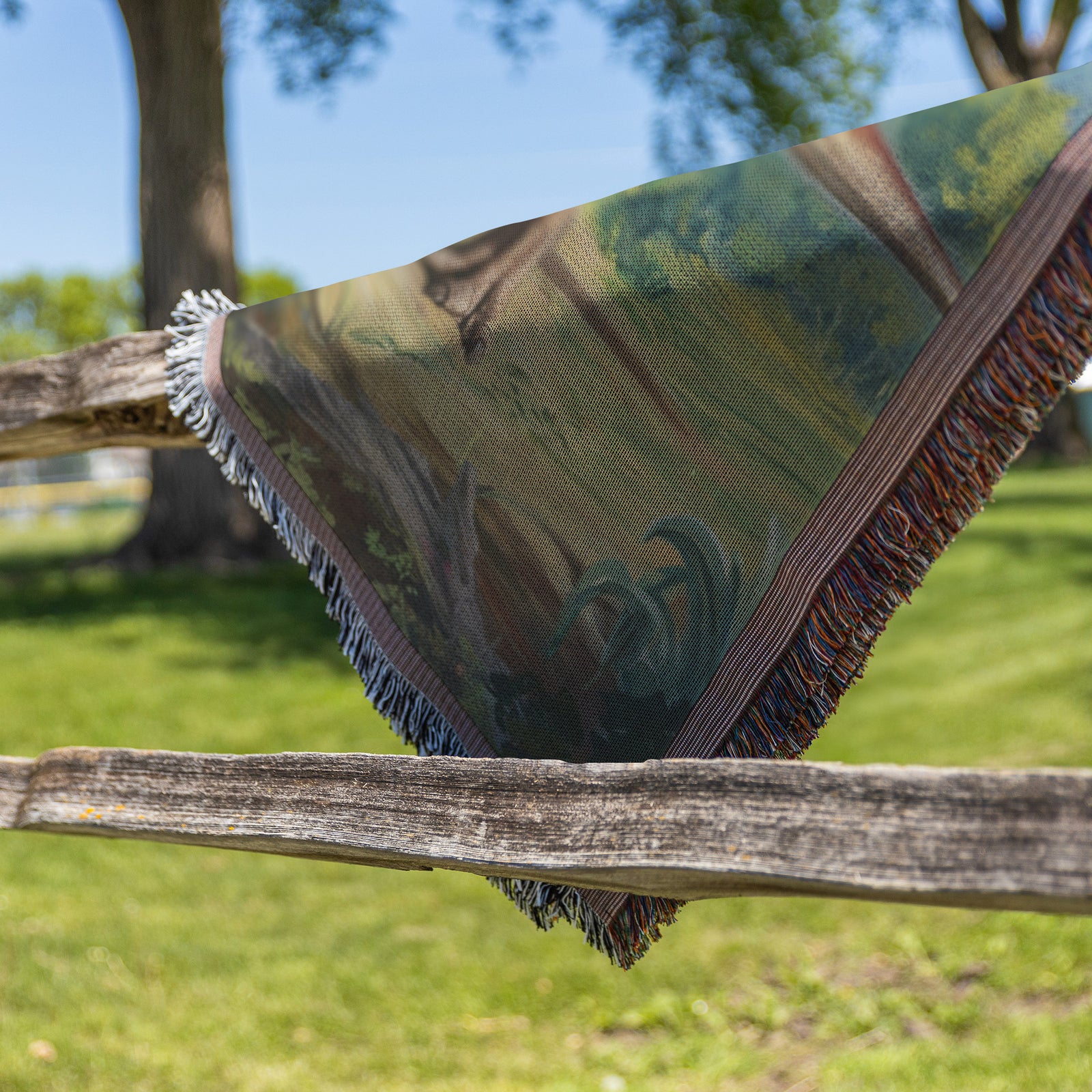 Jurassic Painting - Woven Dinosaur Blaket