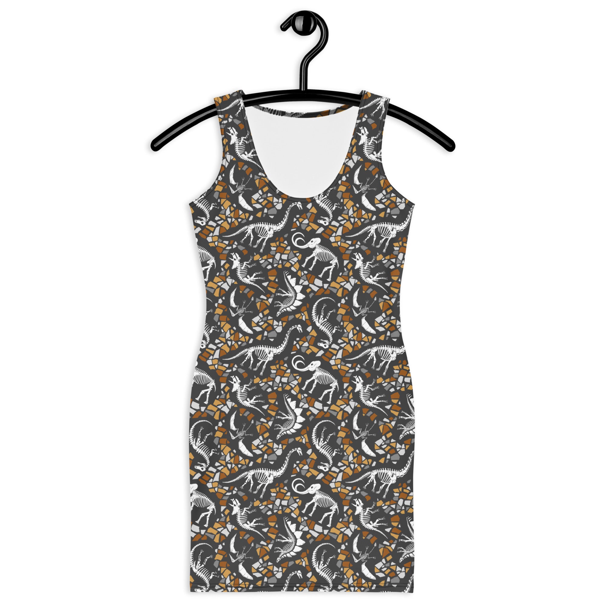 Dinsoaur Terrazzo - Dinosaur Bodycon Dress