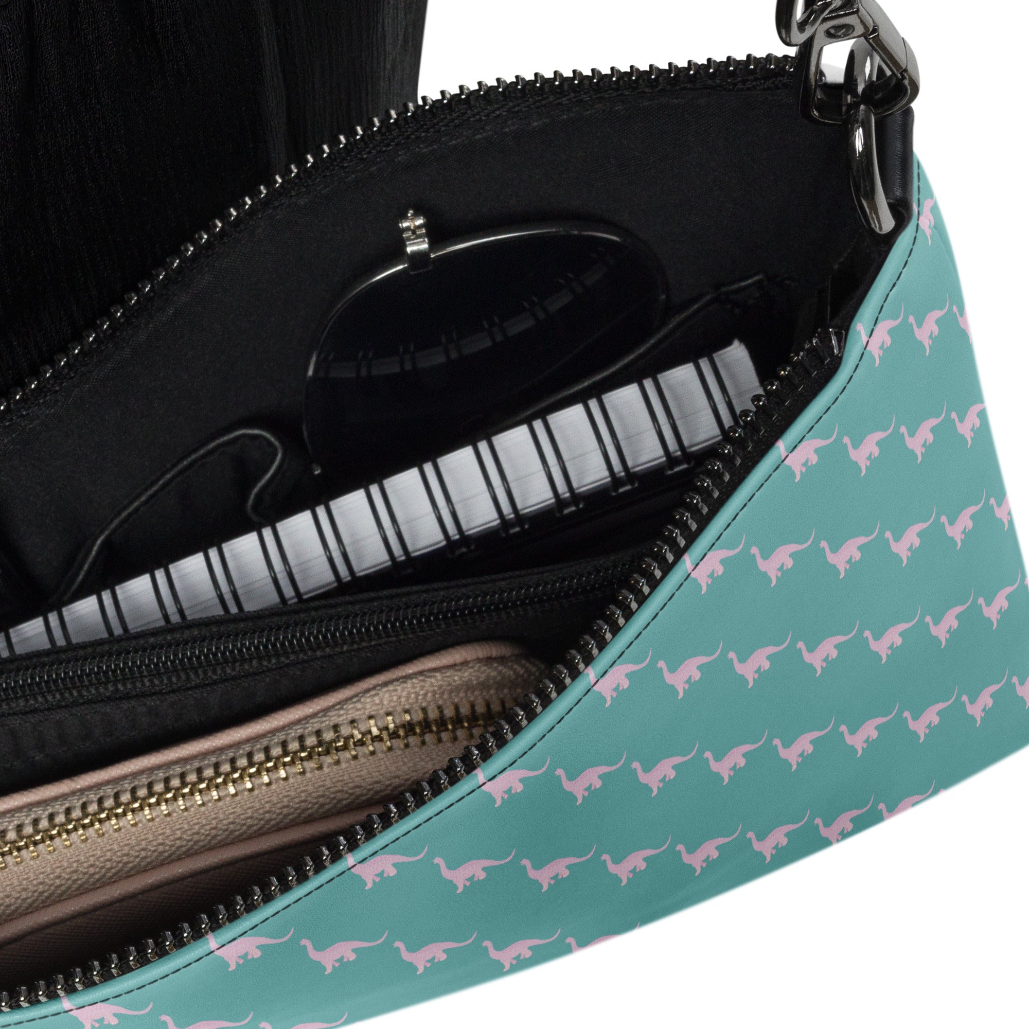 Pink and Green Brontosaurus - Dinosaur Purse