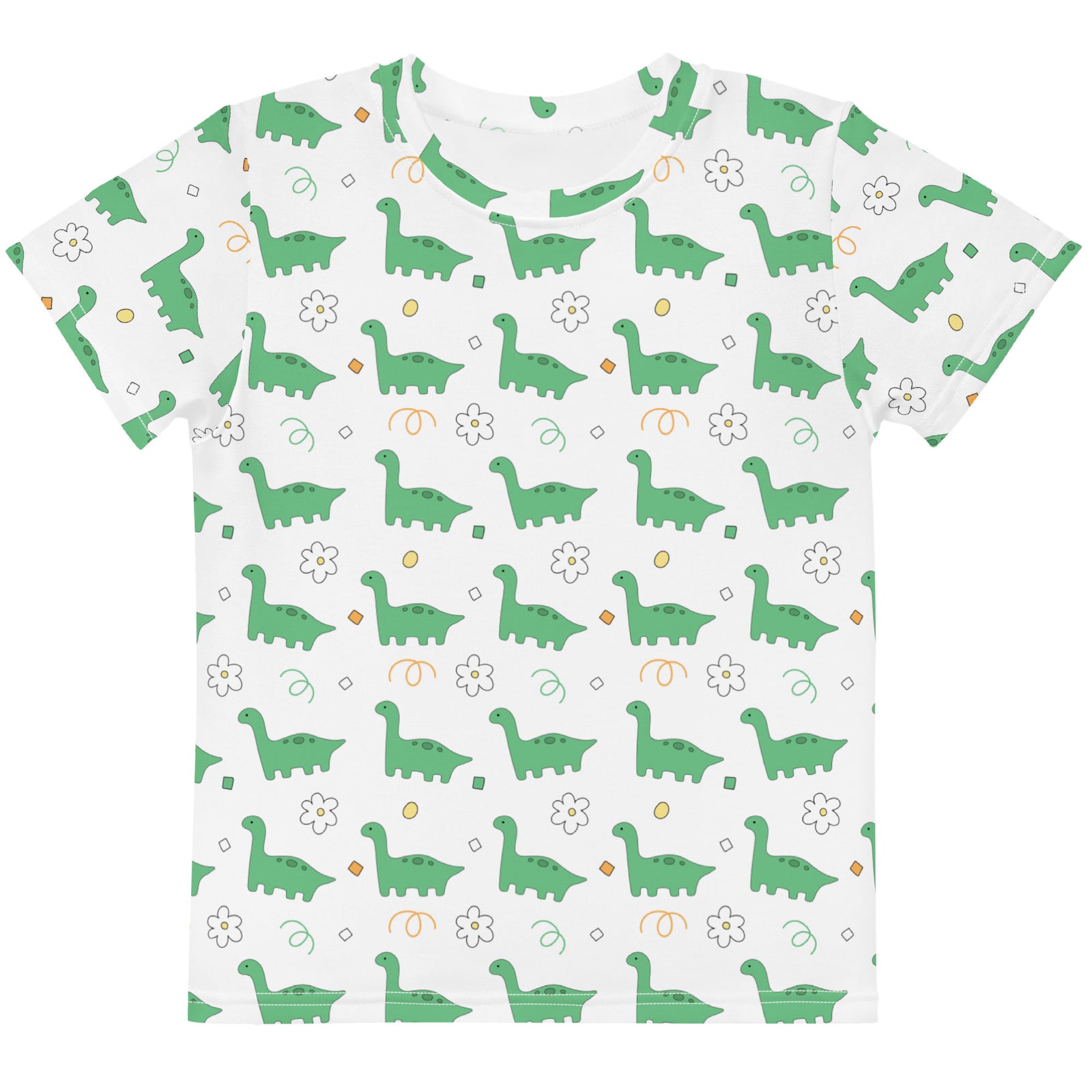 Brontosaurus Flowers - Toddler Dinosaur T-Shirt