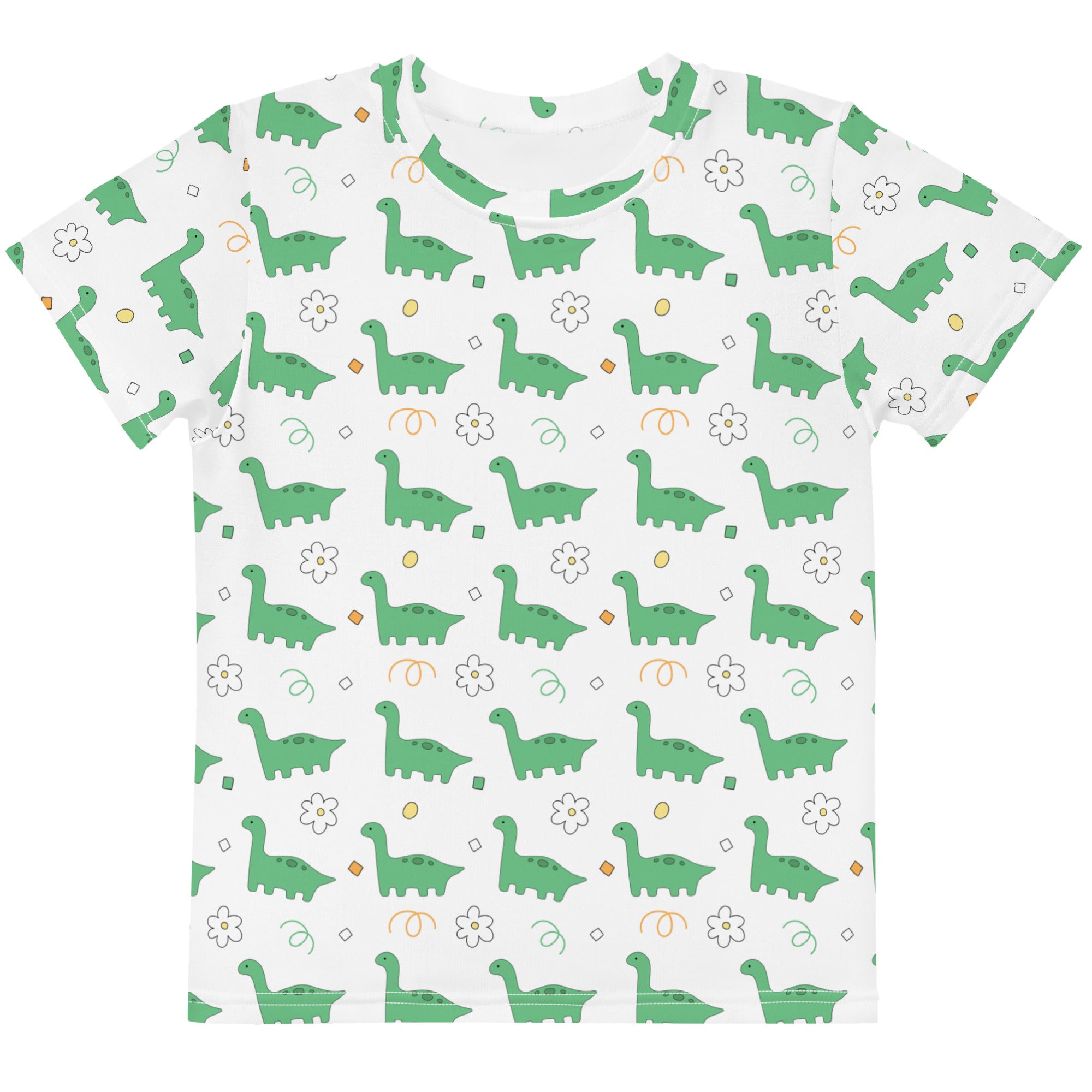 Brontosaurus Flowers - Toddler Dinosaur T-Shirt