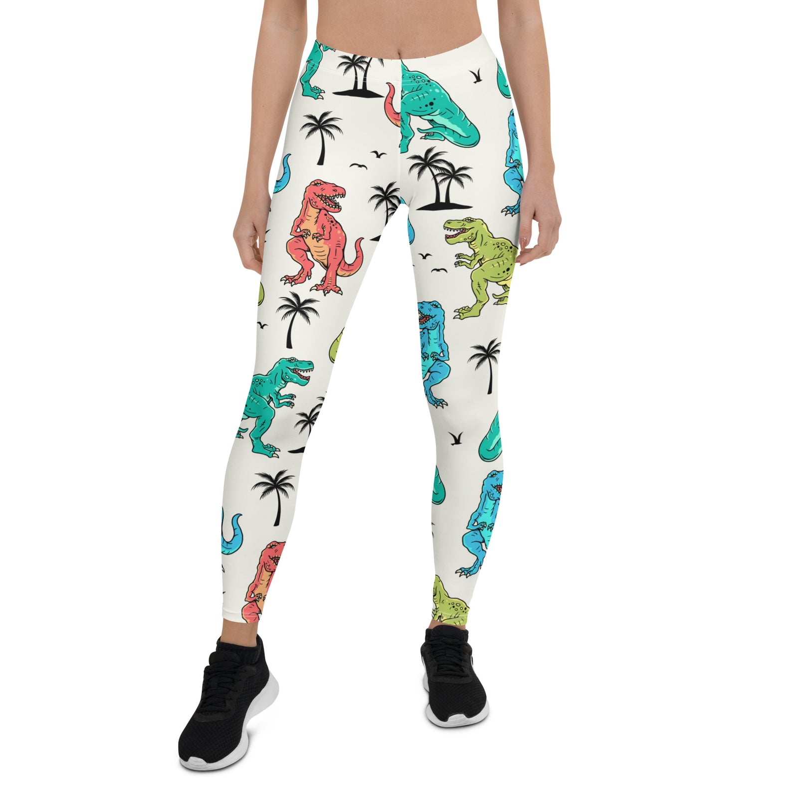 T-Rex Vacation - Dinosaur Leggings