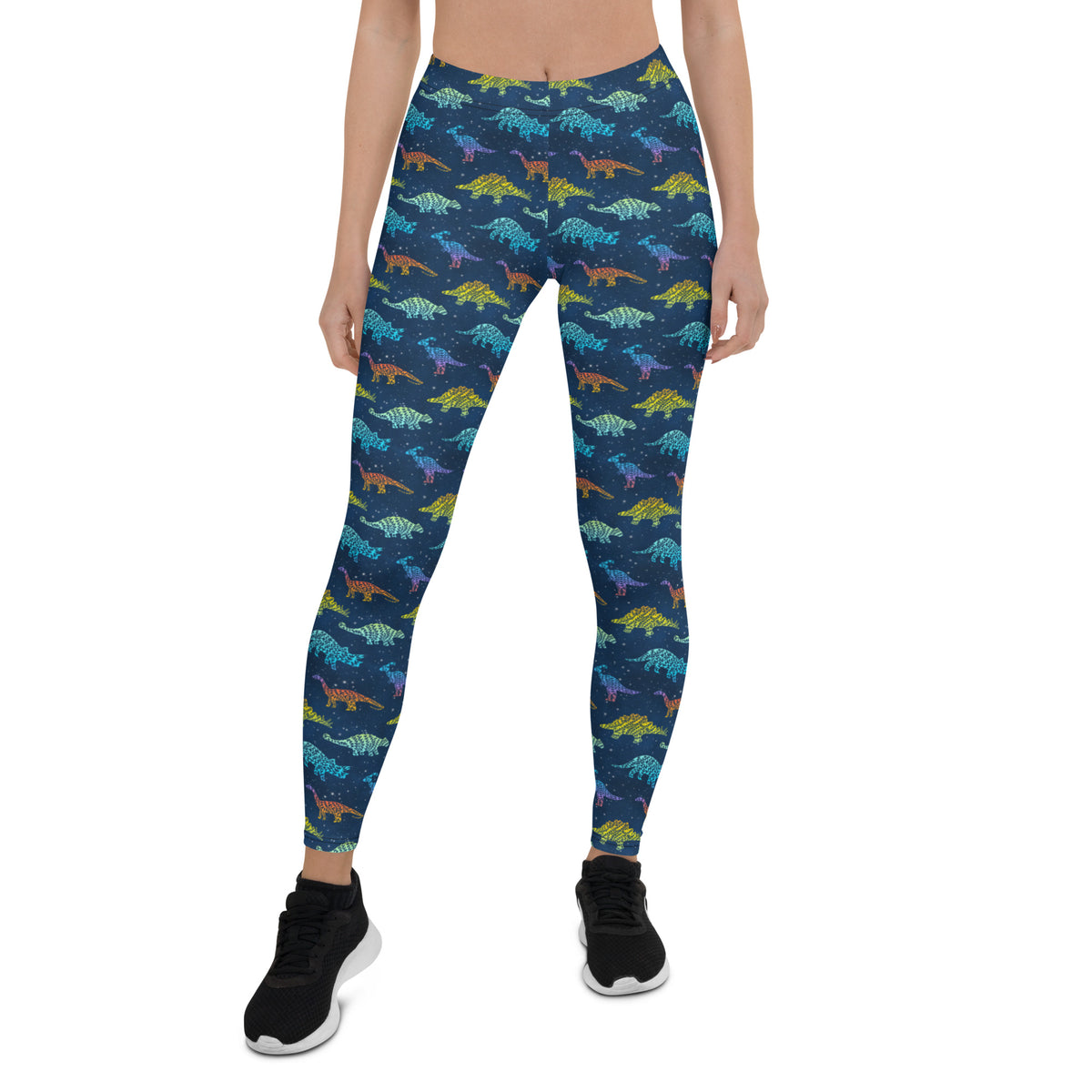 Rainbow Galaxy - Women&#39;s Dinosaur Leggings