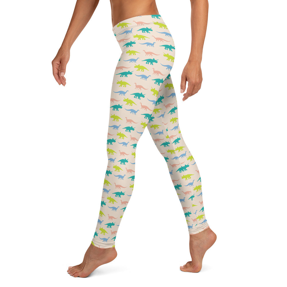 Pastel Dinos - Dinosaur Leggings