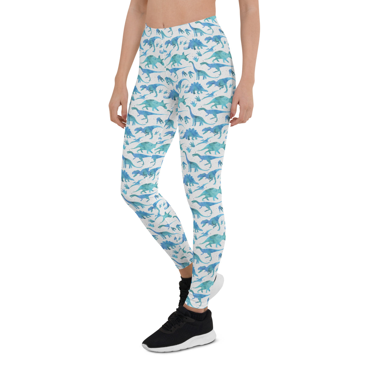 Blue Watercolor Dinos - Women&#39;s Leggings