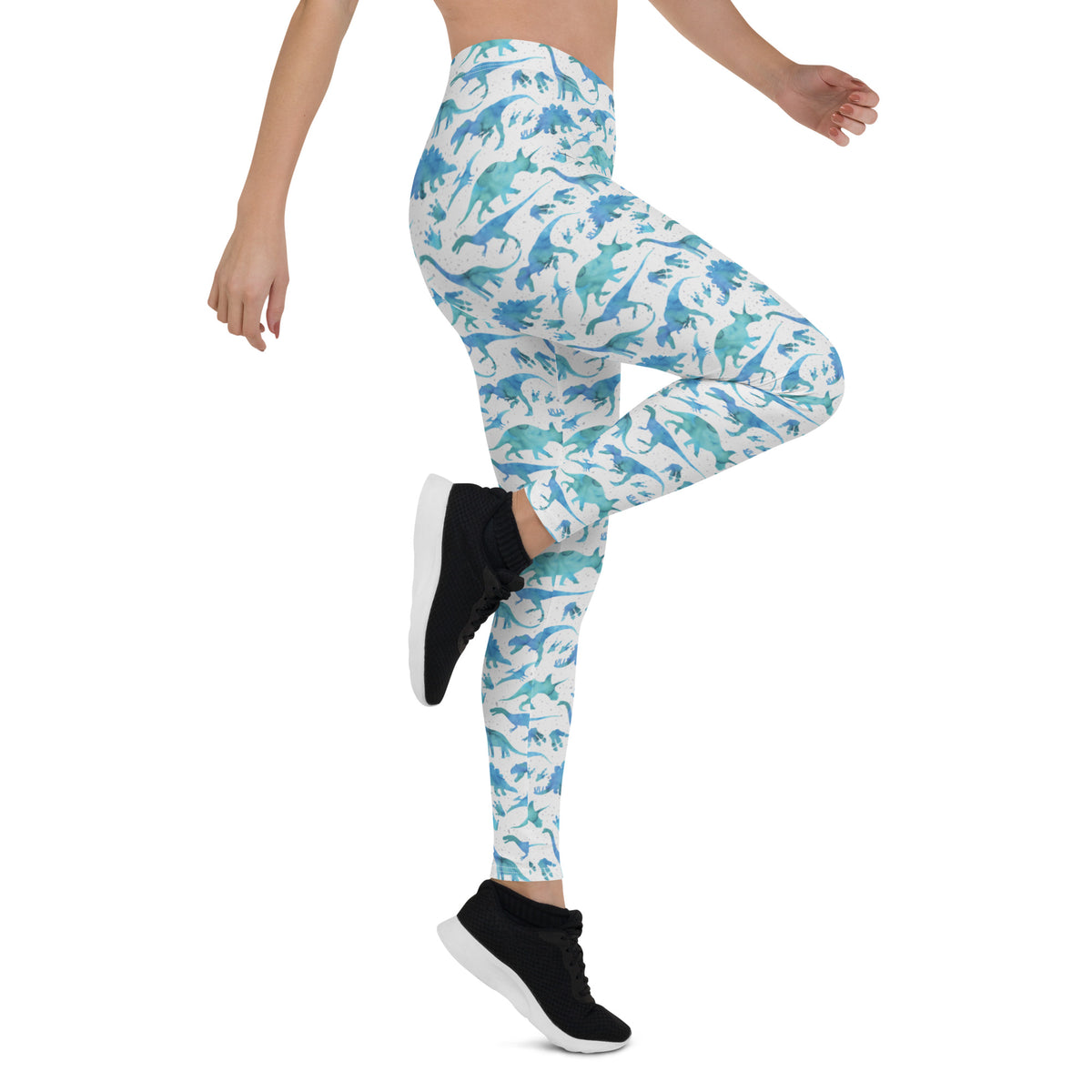 Blue Watercolor Dinos - Women&#39;s Leggings