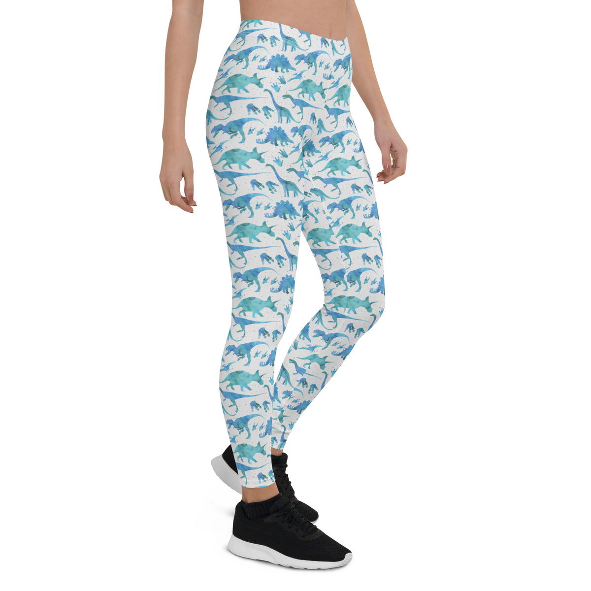 Blue Watercolor Dinos - Women&#39;s Leggings