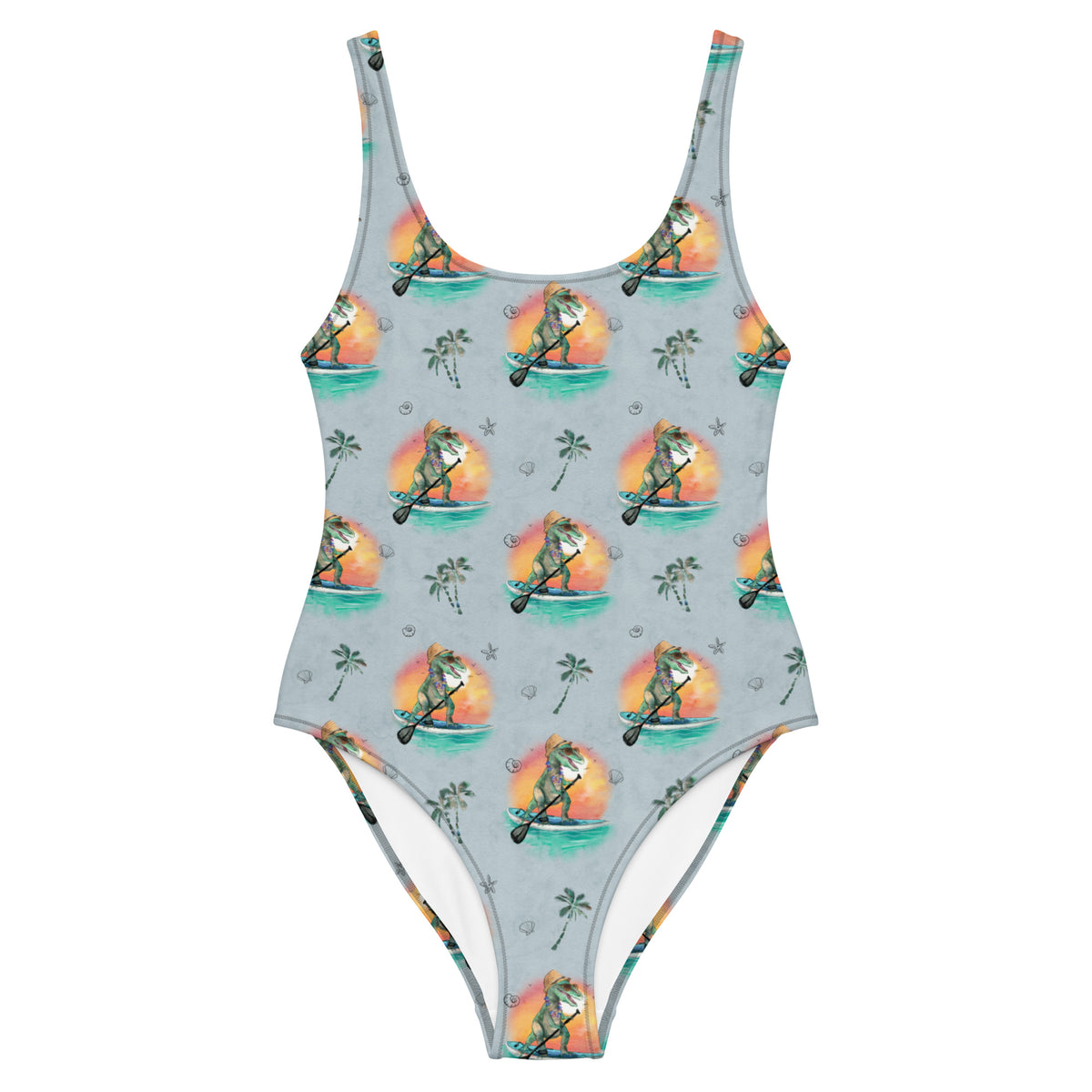 SUP Rex - Women&#39;s Dinosaur One-Piece Swimsuit