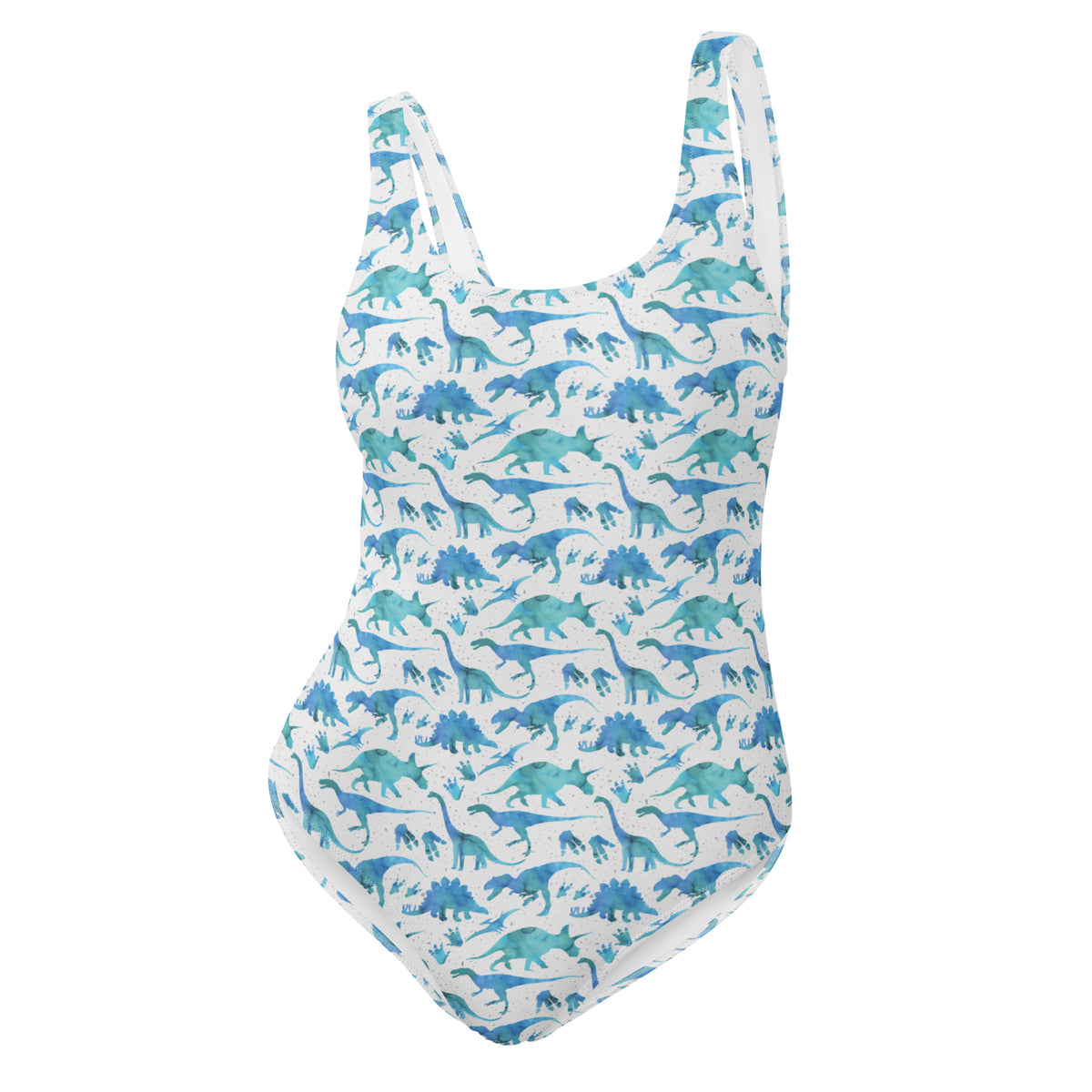 Blue Watercolor Dinos - Women&#39;s Swimsuit