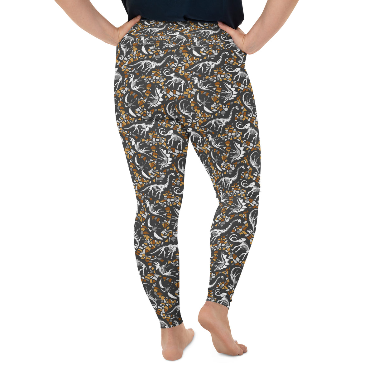 Dinosaur Terrazzo - Dinosaur Plus Size Leggings