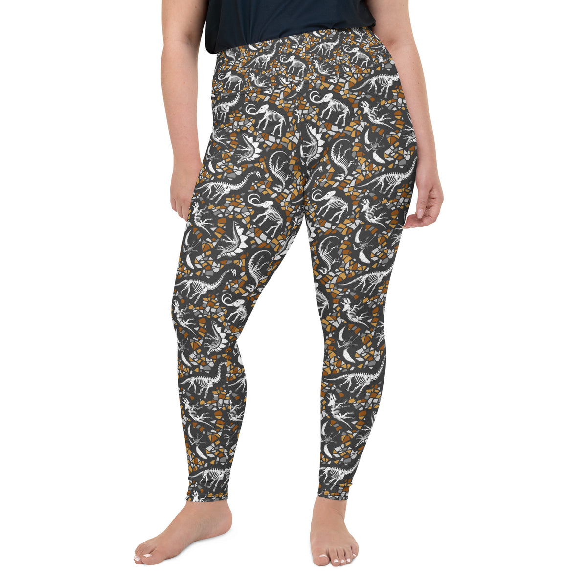 Dinosaur Terrazzo - Dinosaur Plus Size Leggings