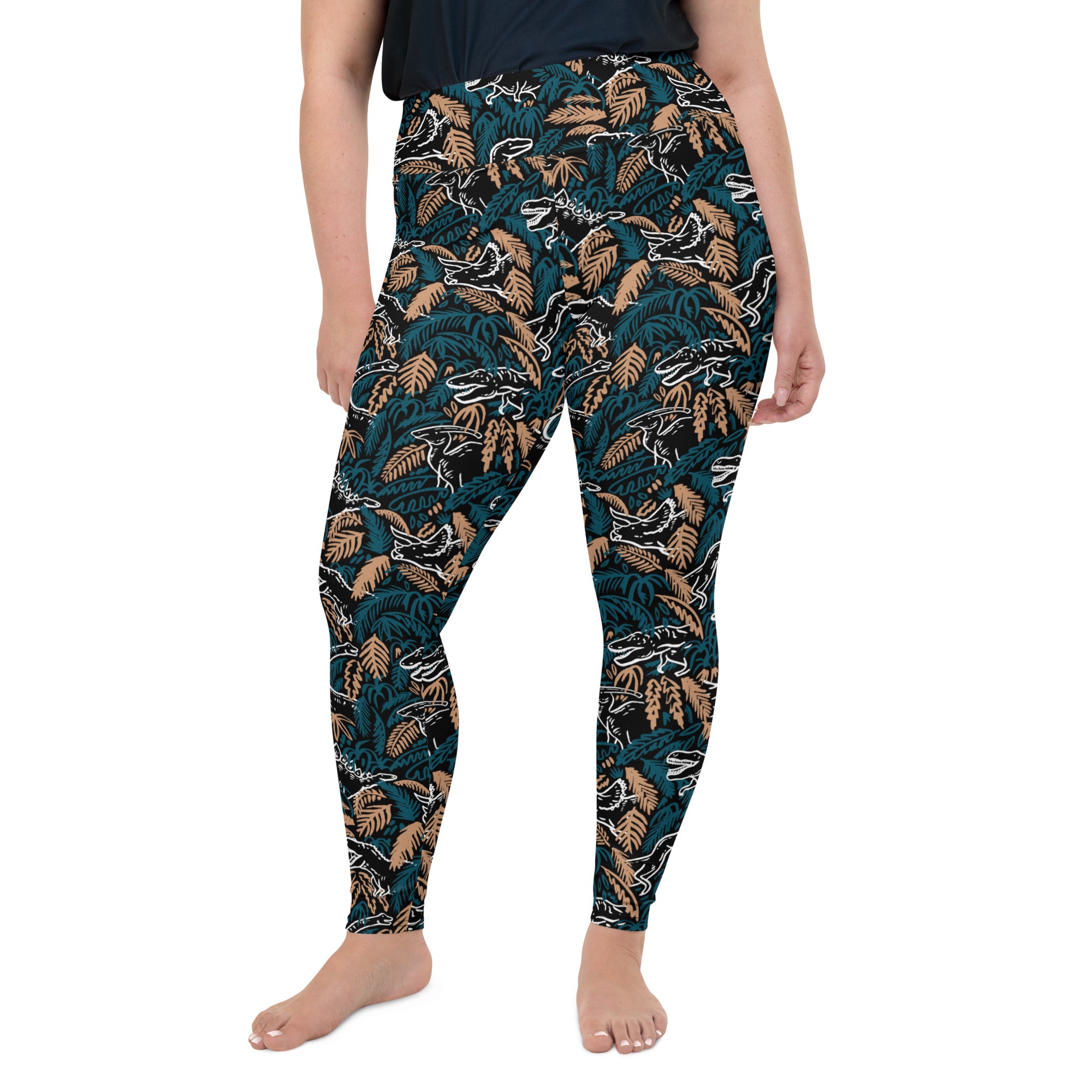 Dino Jungle - Dinosaur Plus Size Leggings