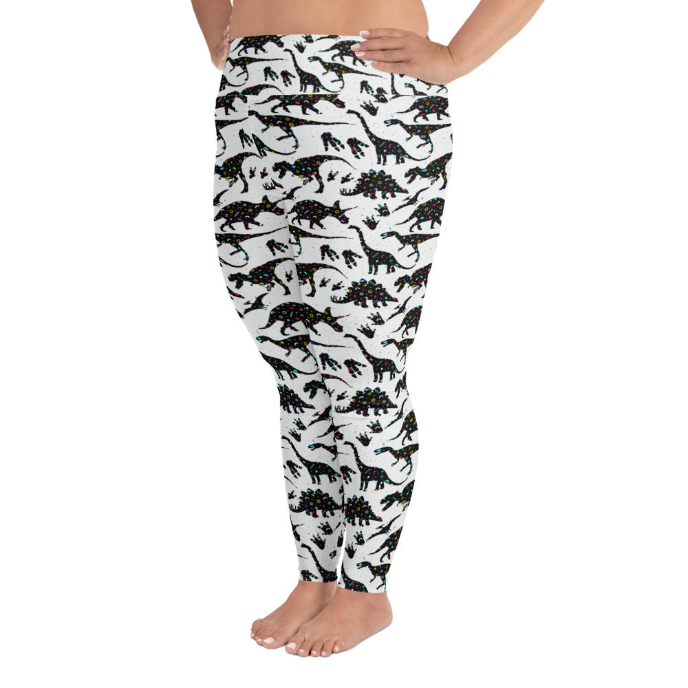 Crazy 90&#39;s - Dinosaur Plus Size Leggings