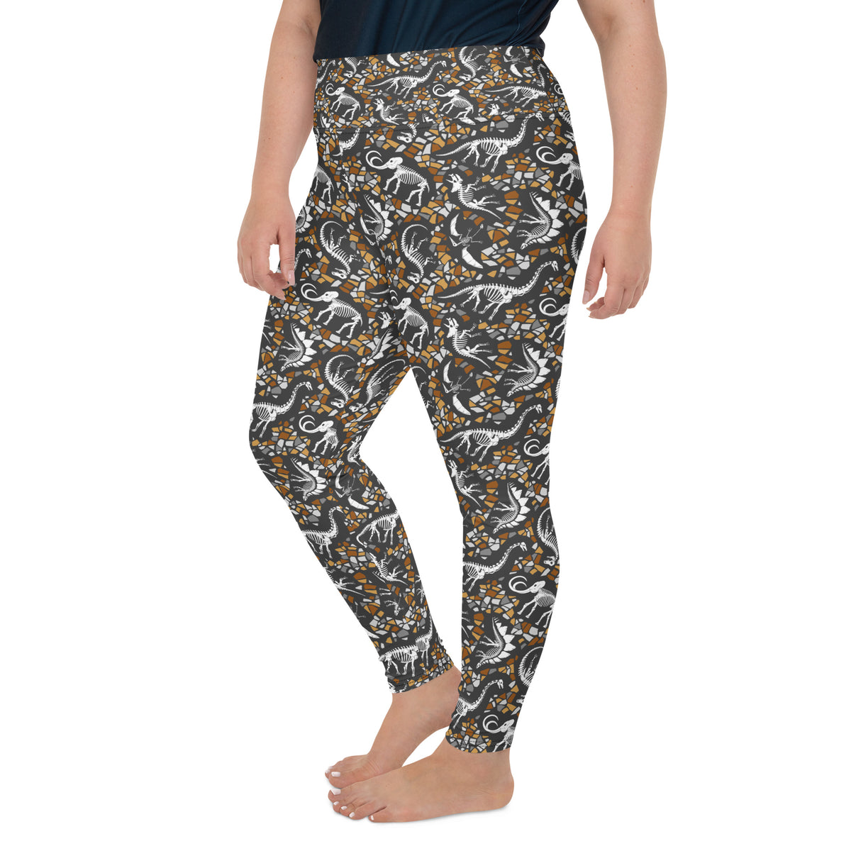 Dinosaur Terrazzo - Dinosaur Plus Size Leggings
